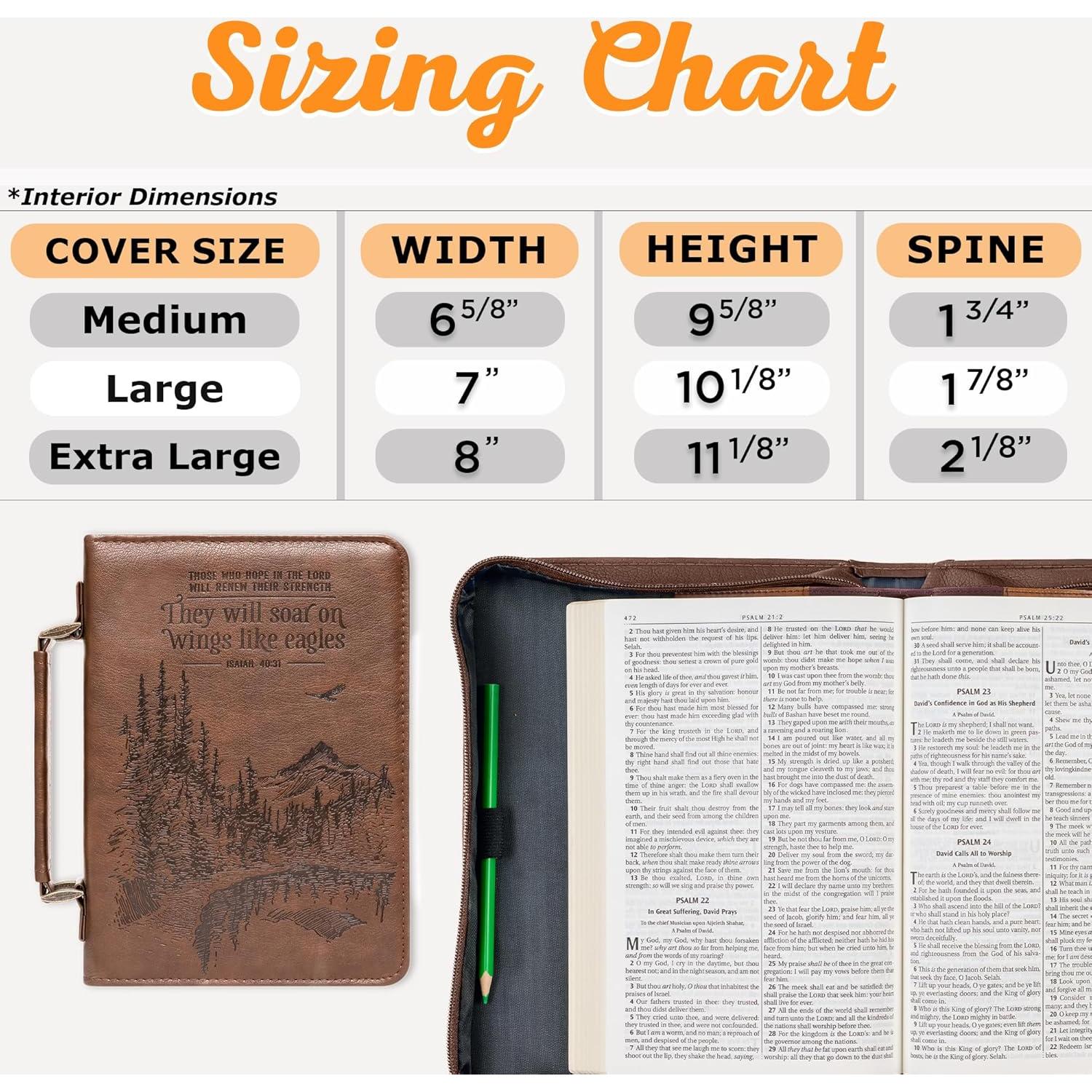 Cubierta de Biblia Grande Christian Art Gifts Cuero Sintético