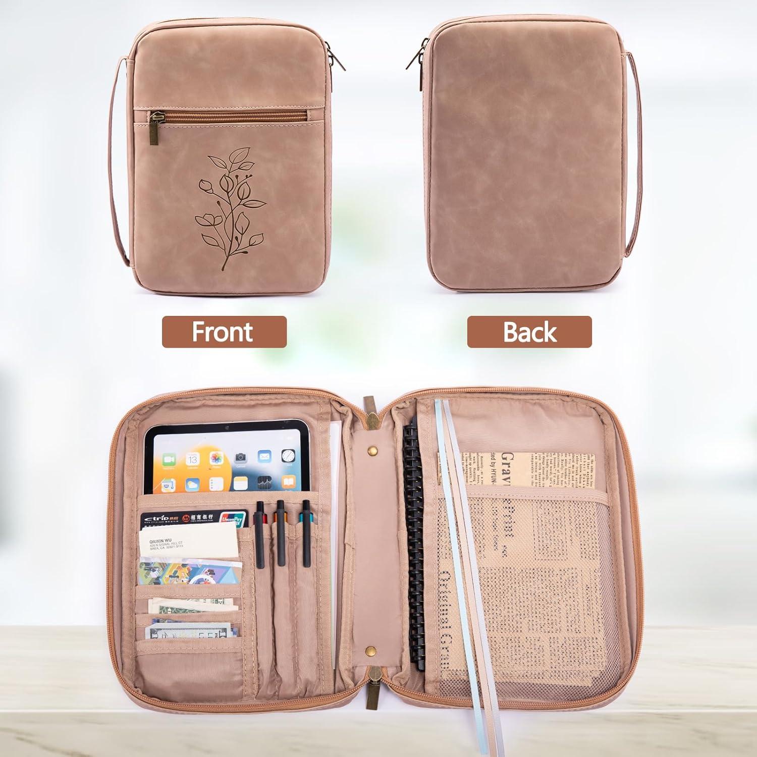 Funda de Biblia Aplufine de Cuero PU Marrón - Tamaños M y L