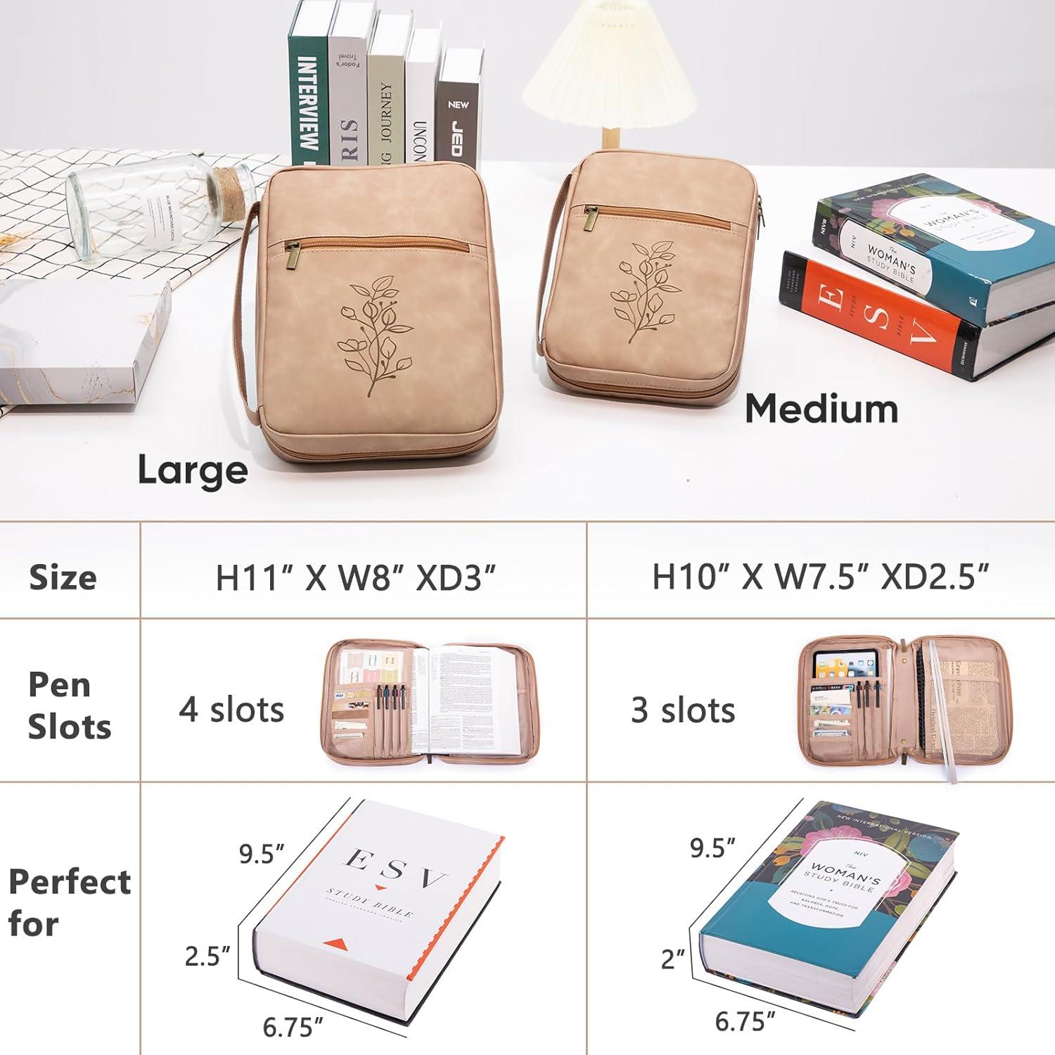 Funda de Biblia Aplufine de Cuero PU Marrón - Tamaños M y L