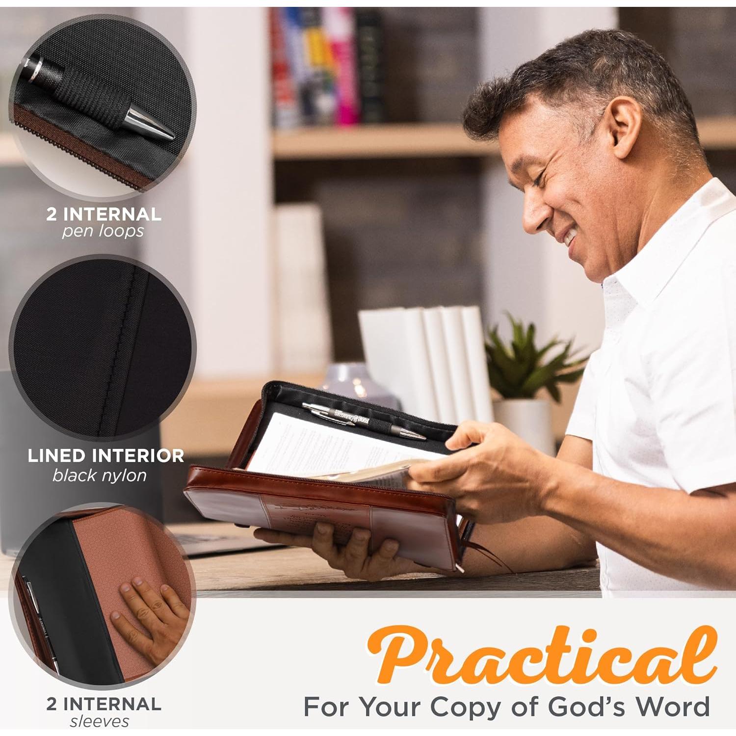 Cubierta de Biblia Mediana Christian Art Gifts Cuero Sintético