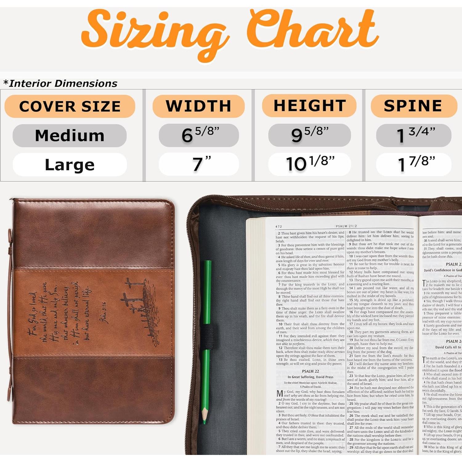 Cubierta de Biblia Mediana Christian Art Gifts Cuero Sintético