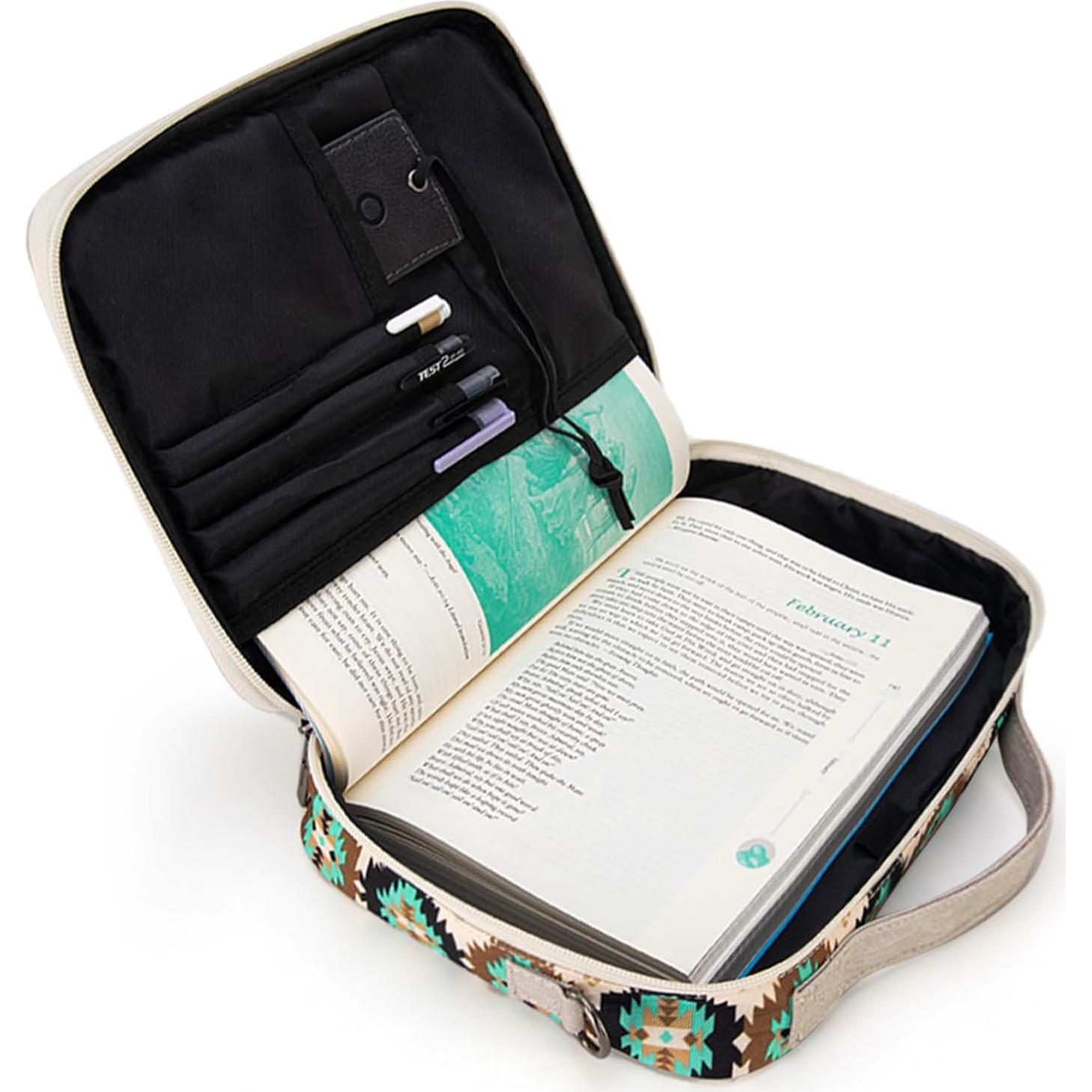 Cubierta de Biblia Montana West Verde con Marcador de Cuero