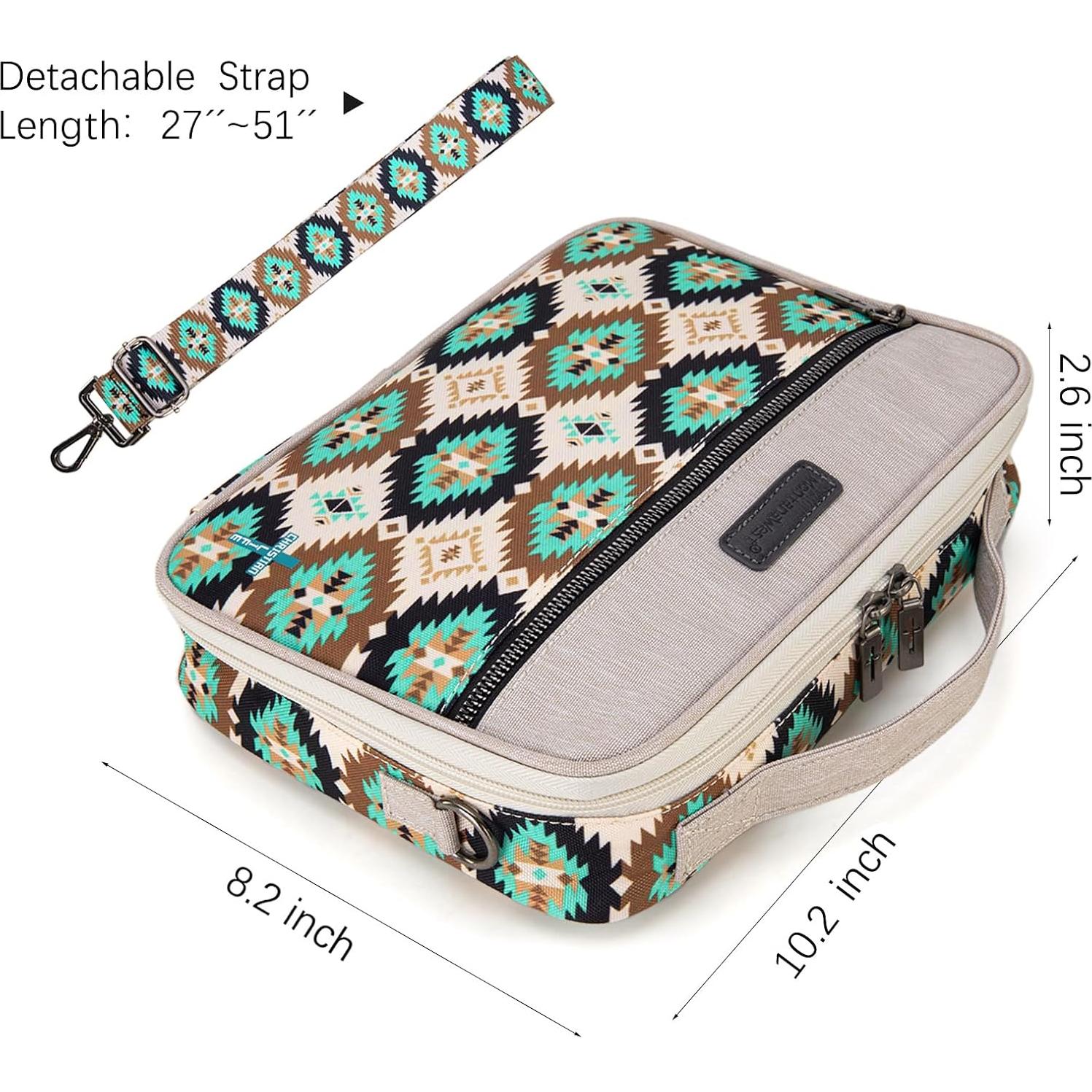 Cubierta de Biblia Montana West Verde con Marcador de Cuero