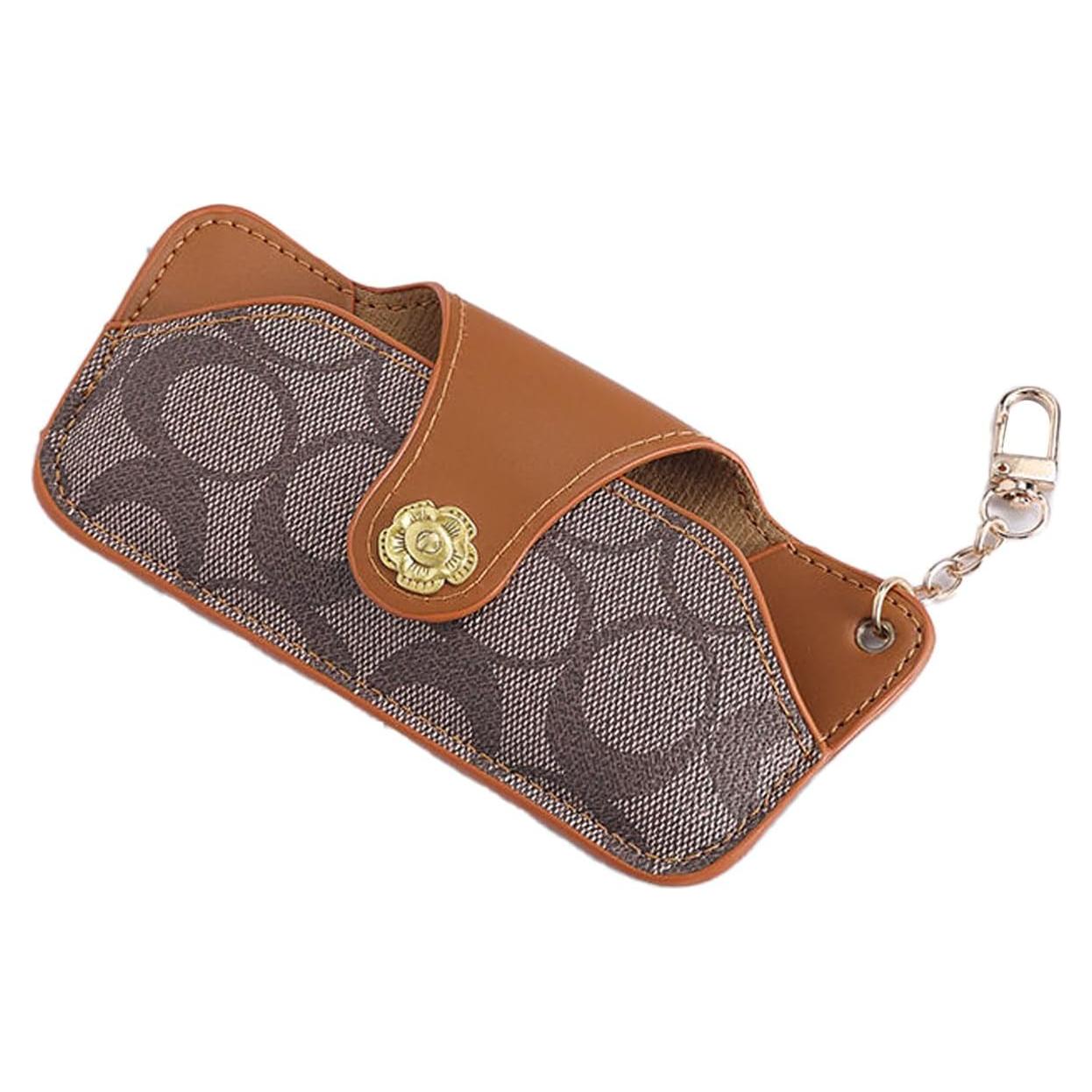 Estuche para Gafas de Sol Kytasryl de Cuero PU Marrón Amarillo