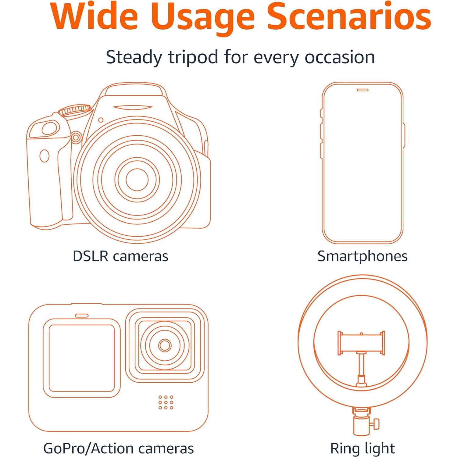 Trípode Extensible Amazon Basics 162 cm para Smartphones