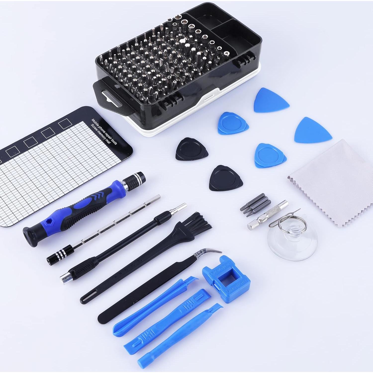 Juego de Destornilladores de Precisión HPFIX 124 Piezas con 101 Puntas