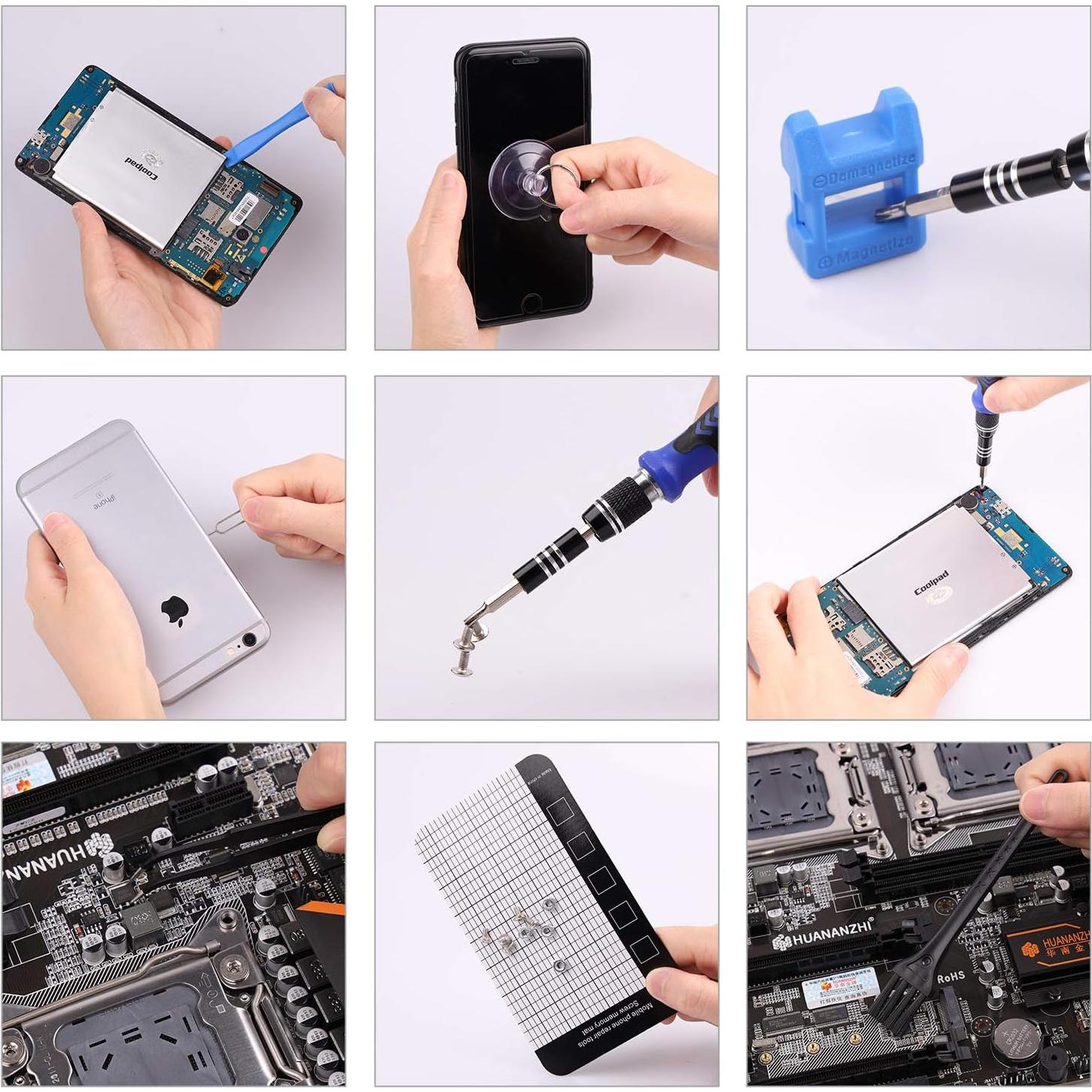 Juego de Destornilladores de Precisión HPFIX 124 Piezas con 101 Puntas