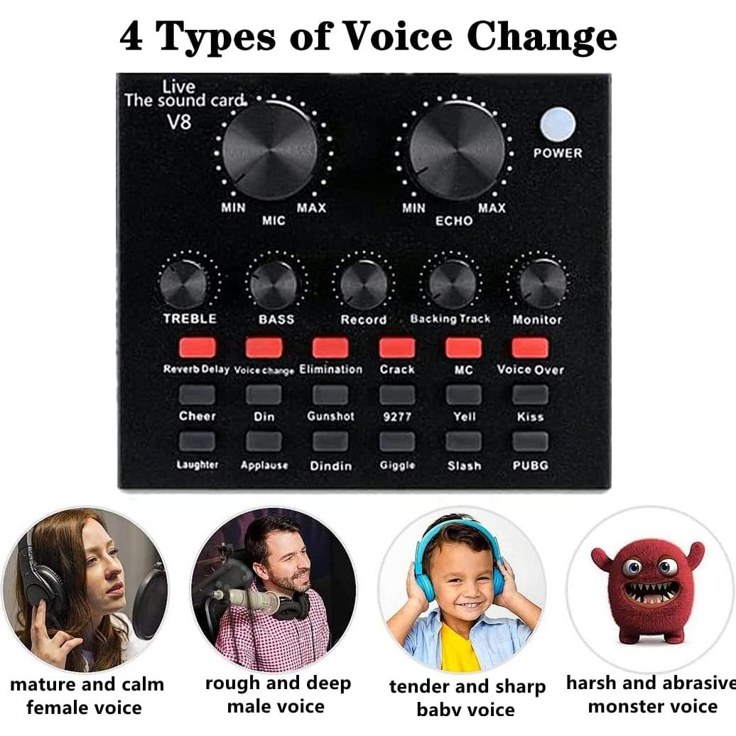 Paquete de Podcast BM-800 con Interfaz de Audio AM100-V8