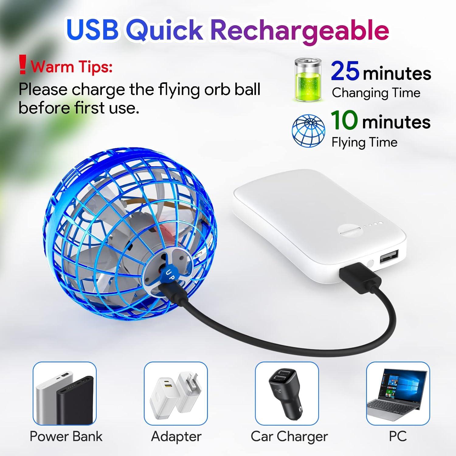 Bola Voladora Orbital DONGGUAN TSM006 Azul, Juguete Flotante LED