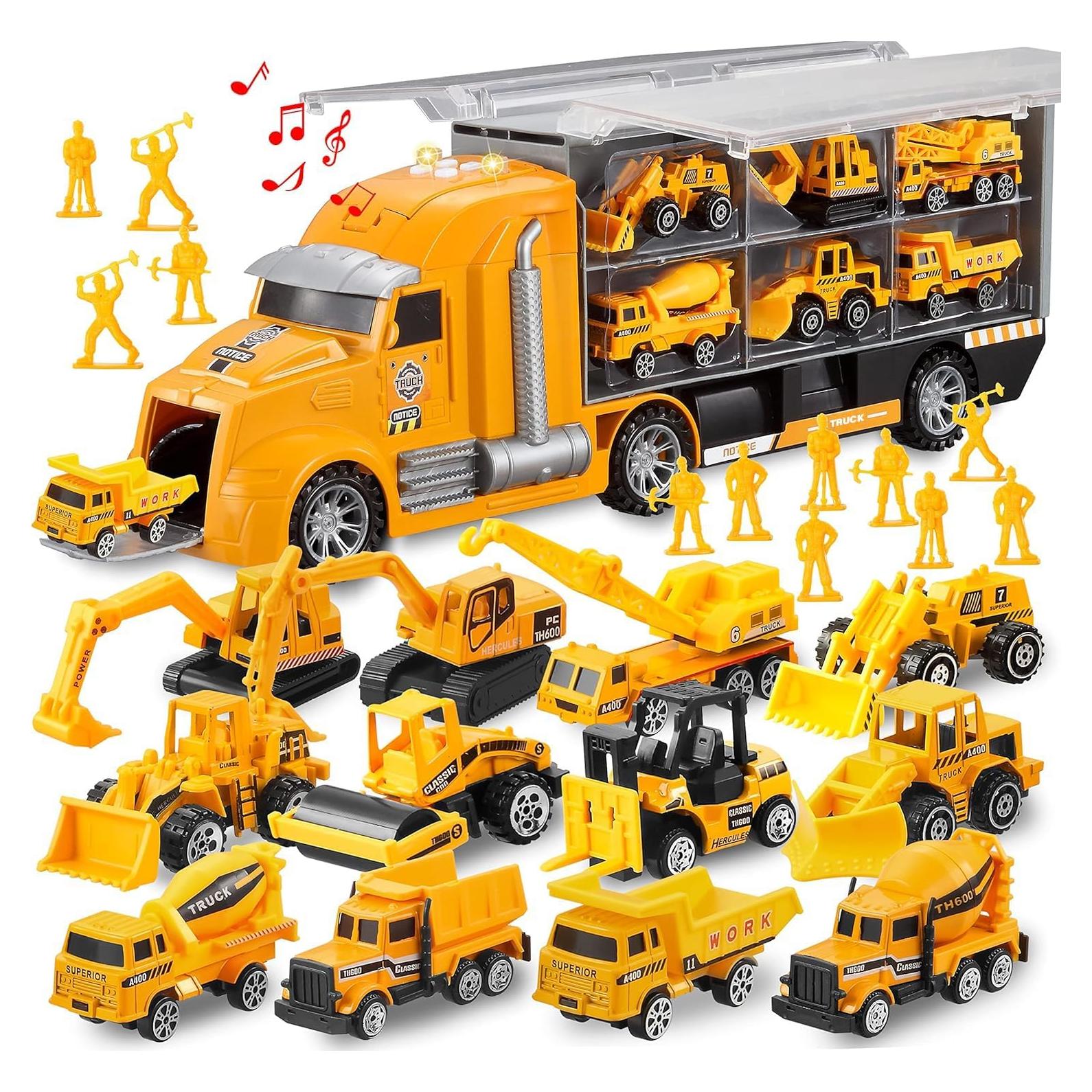 Juego de Vehículos de Construcción Joyin 25 en 1 con Sonido