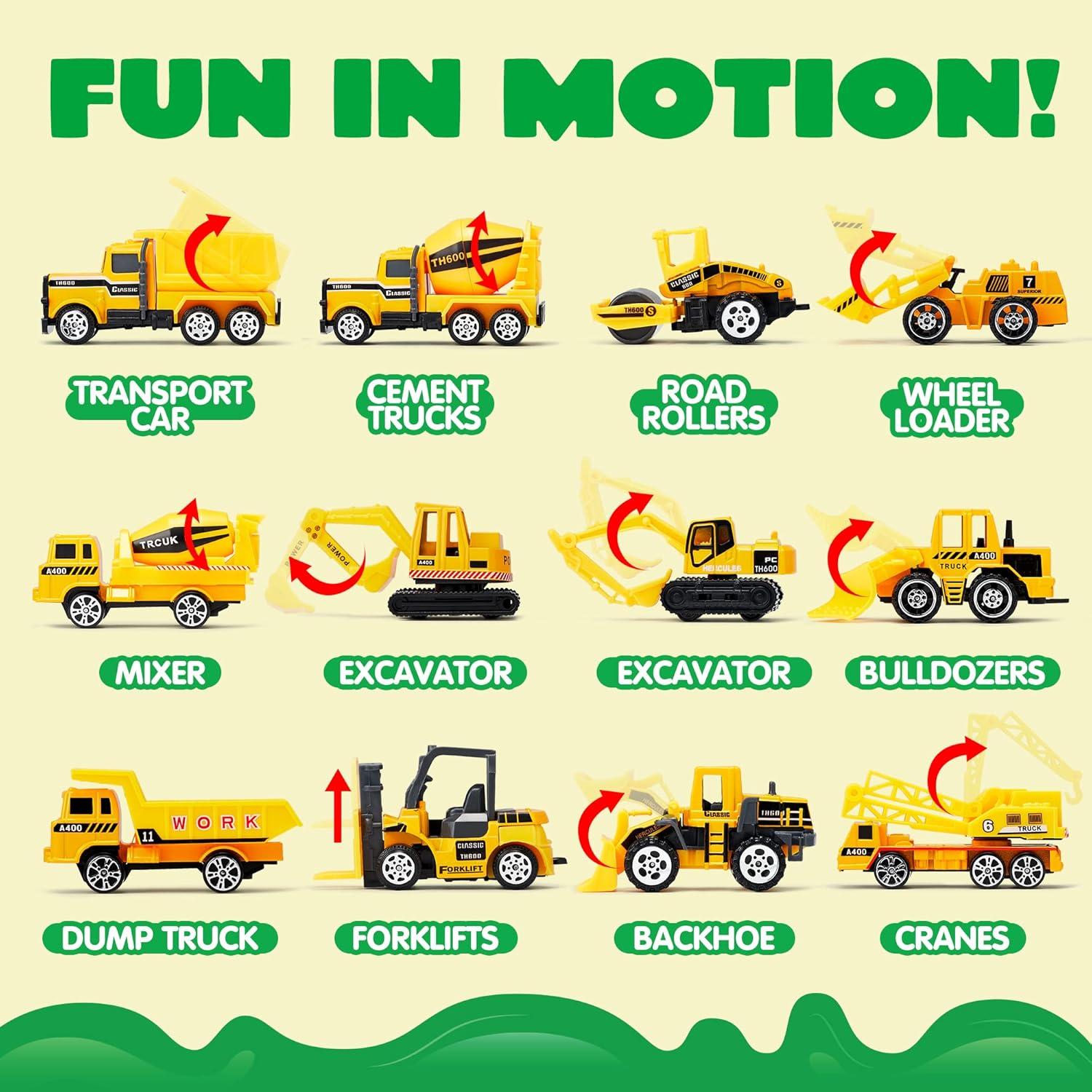 Juego de Vehículos de Construcción Joyin 25 en 1 con Sonido