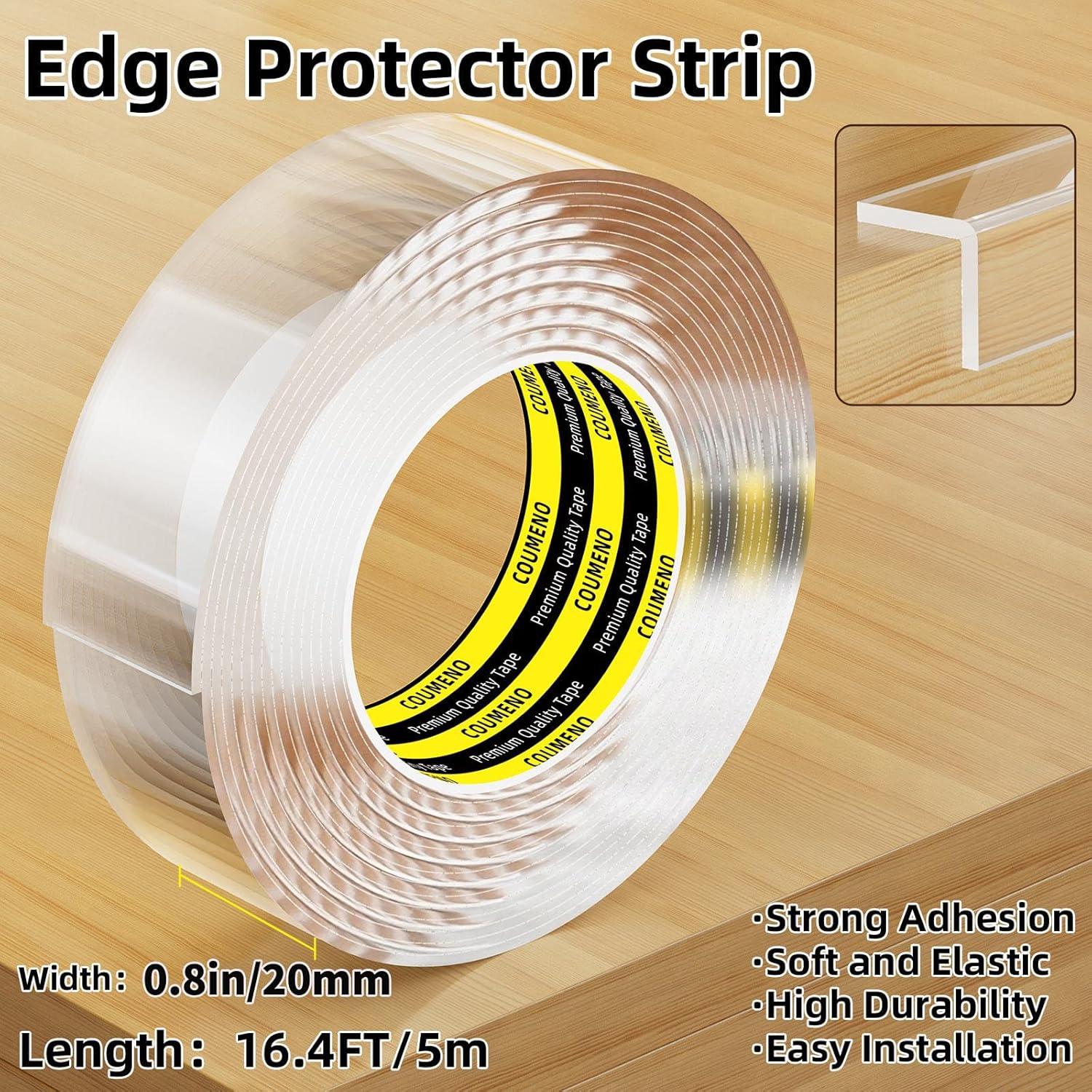 Protector de Bordes Transparente COUMENO 2cm x 5m Antidesgaste