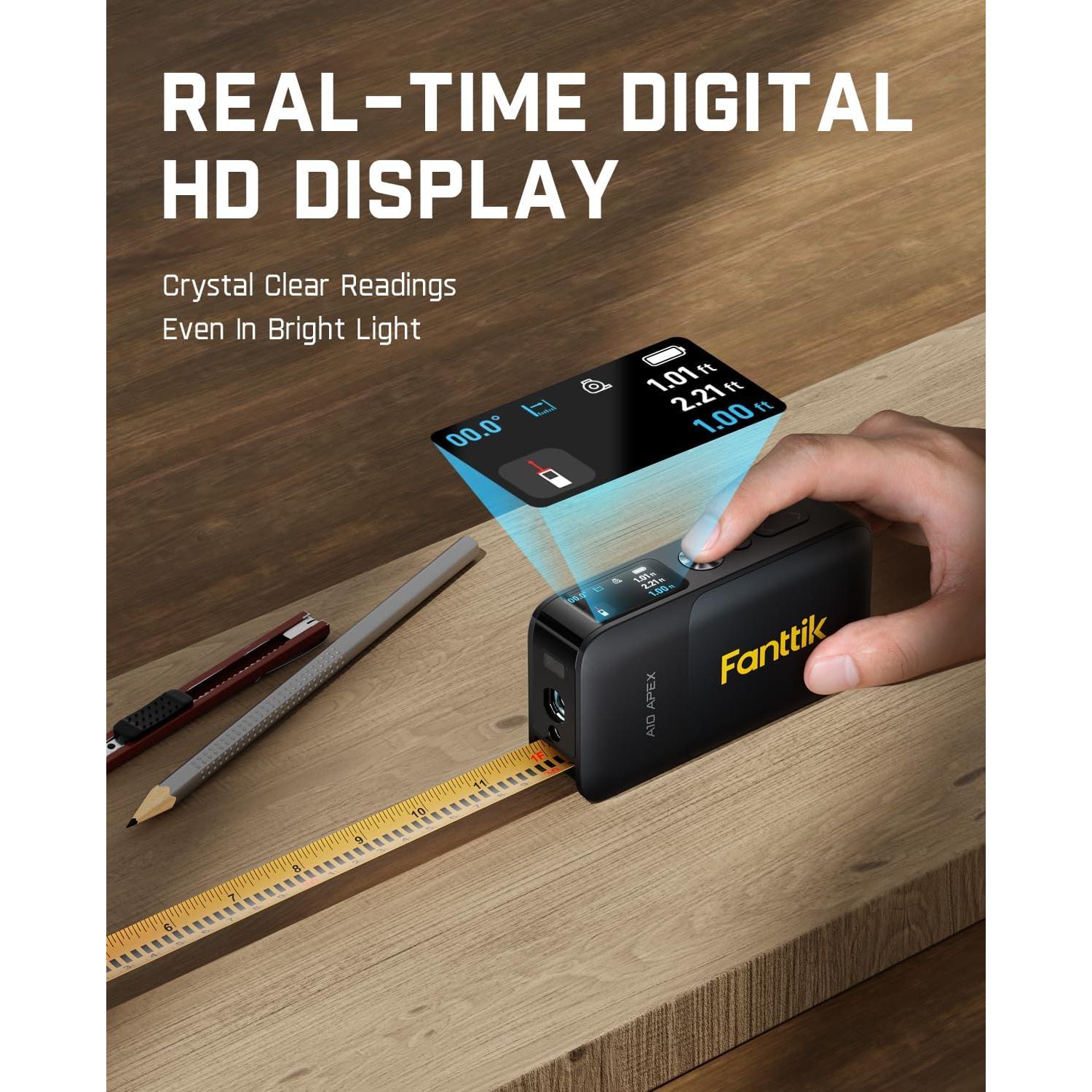 Medidor de Cinta Láser Digital 3-en-1 Fanttik A10 Apex