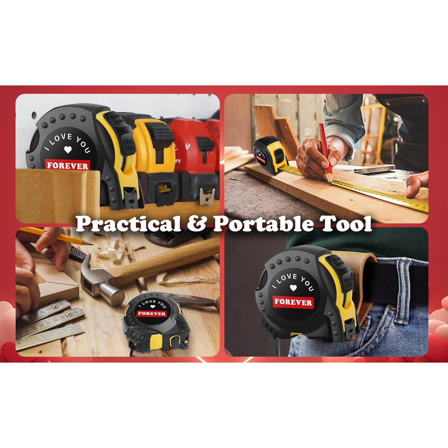 Cinta Métrica 4.88m LA NOVO con Mensaje 'Te Amo Para Siempre'