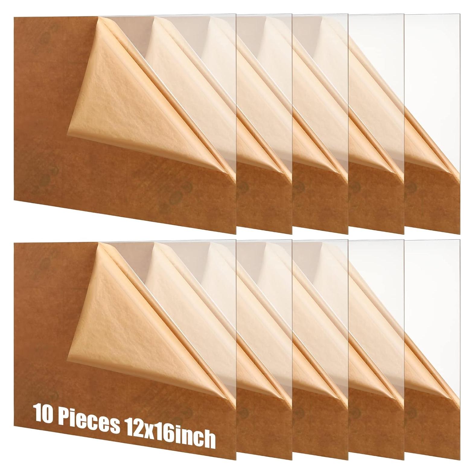 10 Hojas Acrílicas Claras Wesiti 30x40 cm 3 mm para DIY