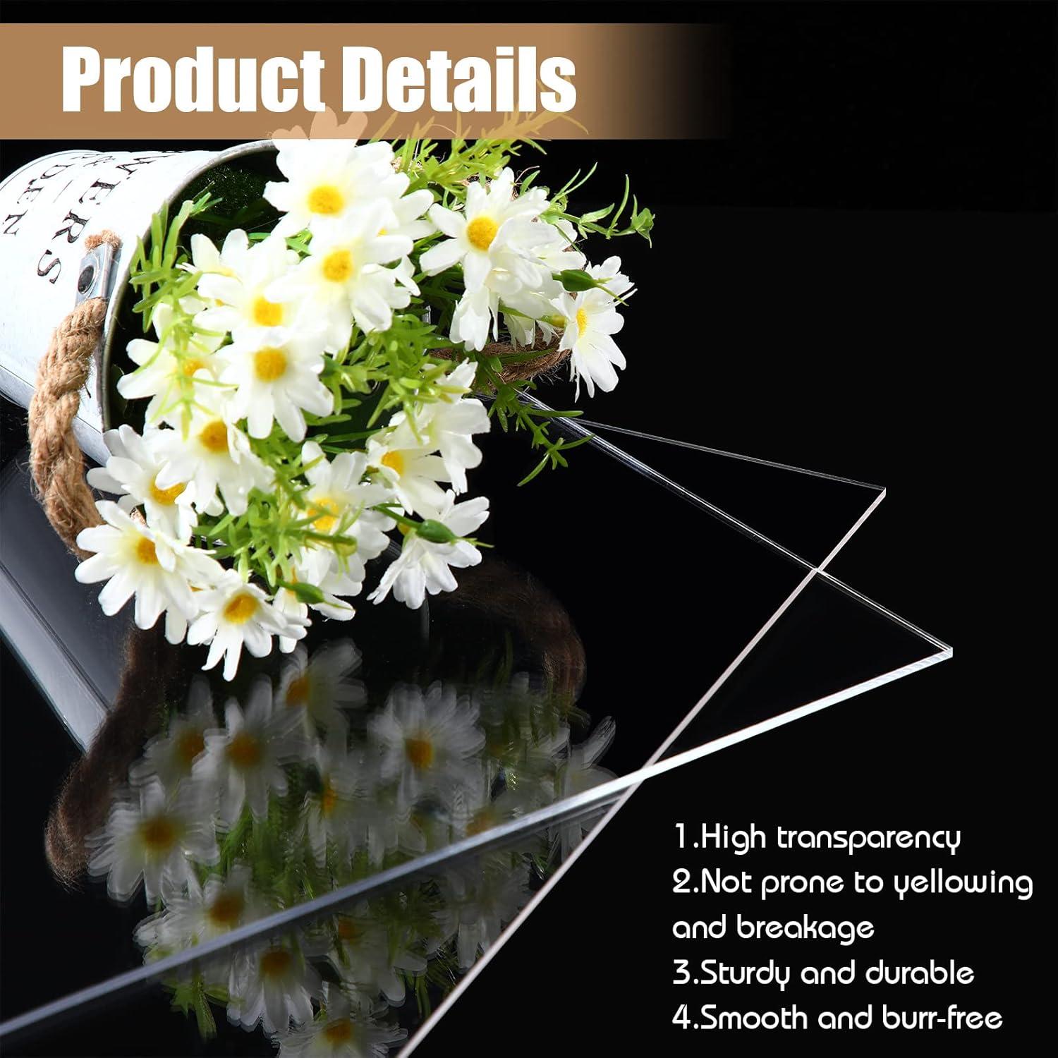 10 Hojas Acrílicas Claras Wesiti 30x40 cm 3 mm para DIY