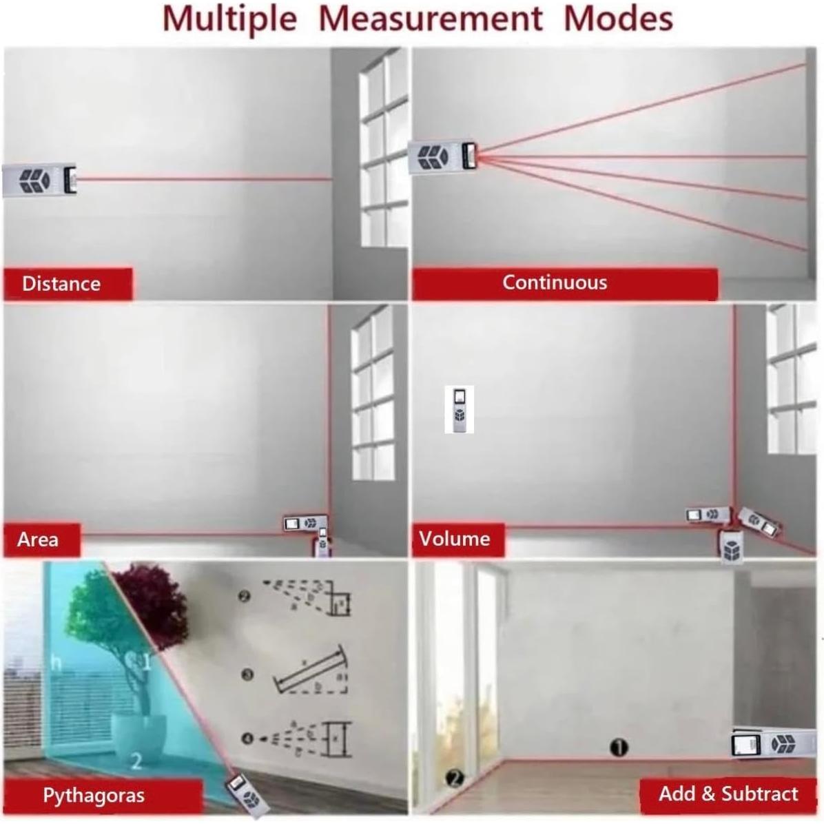 Medidor de Distancia Láser Mistruk J1S-40A 40m con Nivel