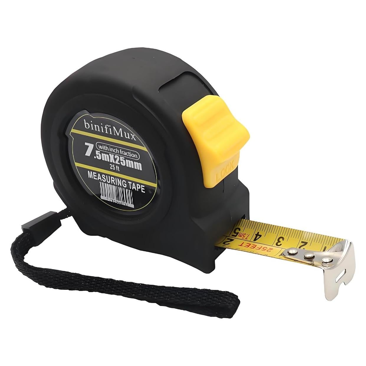 Cinta Métrica 7.5M binifiMux con Fracciones para Construcción