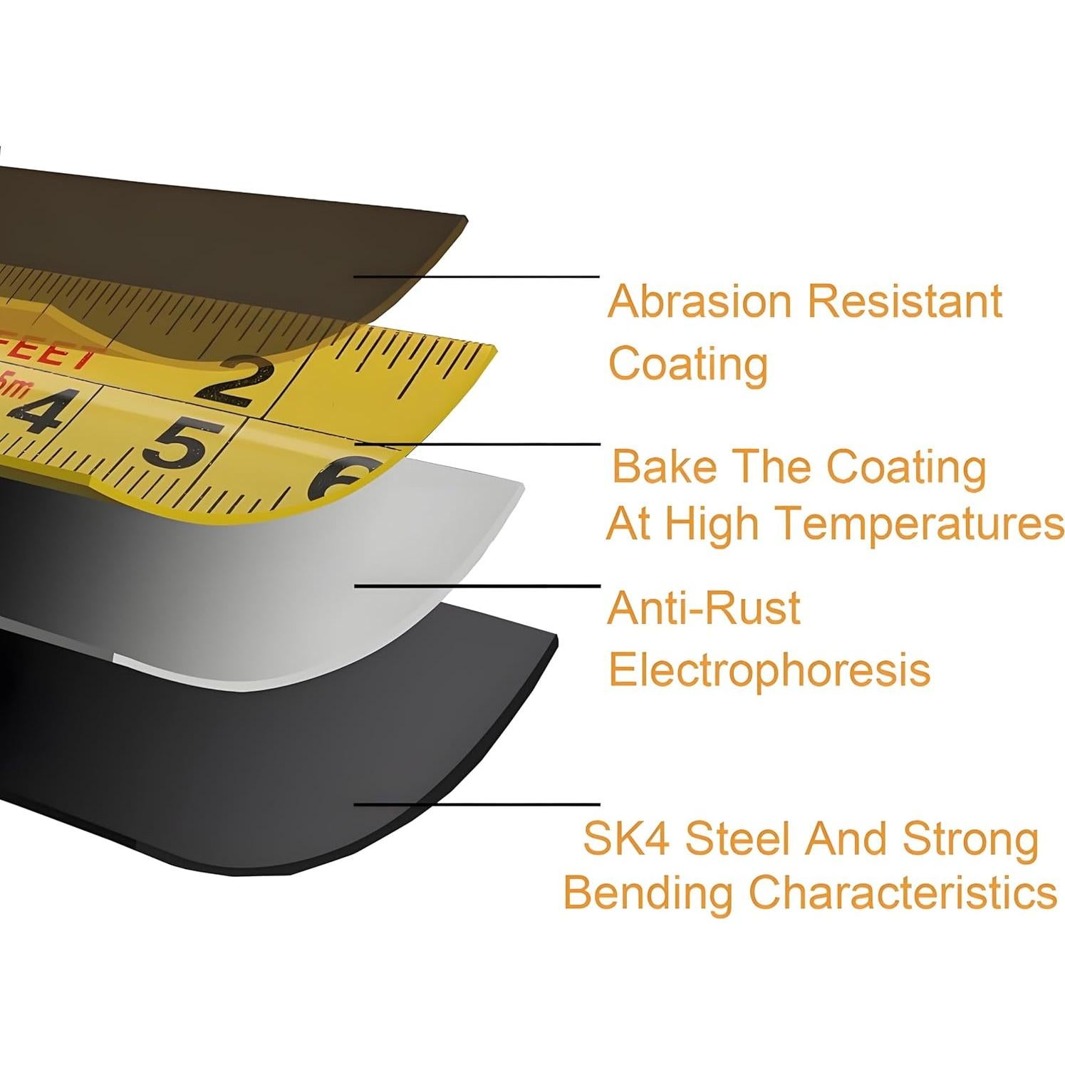 Cinta Métrica 7.5M binifiMux con Fracciones para Construcción
