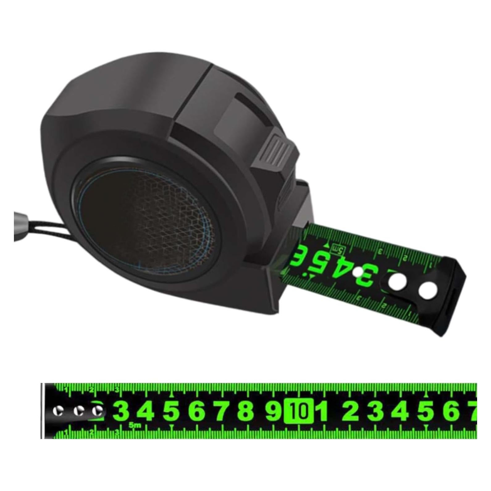 Cinta Métrica Fluorescente Xiaokeis 7.5m Auto-Bloqueo Negra