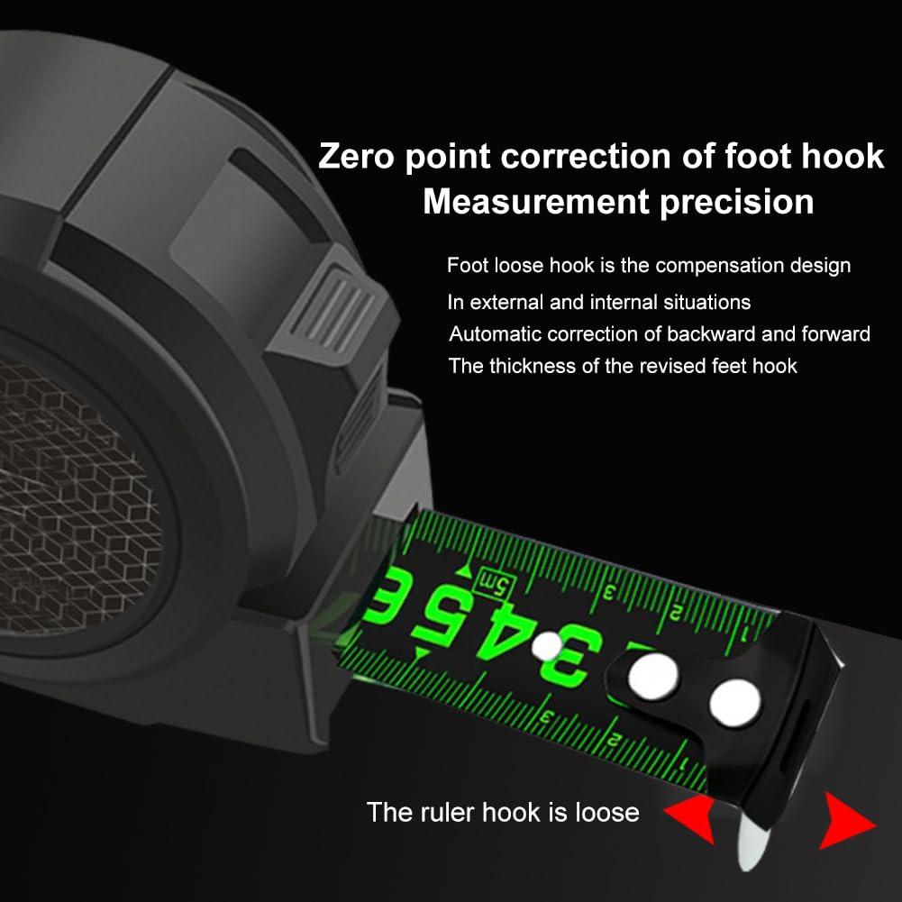 Cinta Métrica Fluorescente Xiaokeis 7.5m Auto-Bloqueo Negra