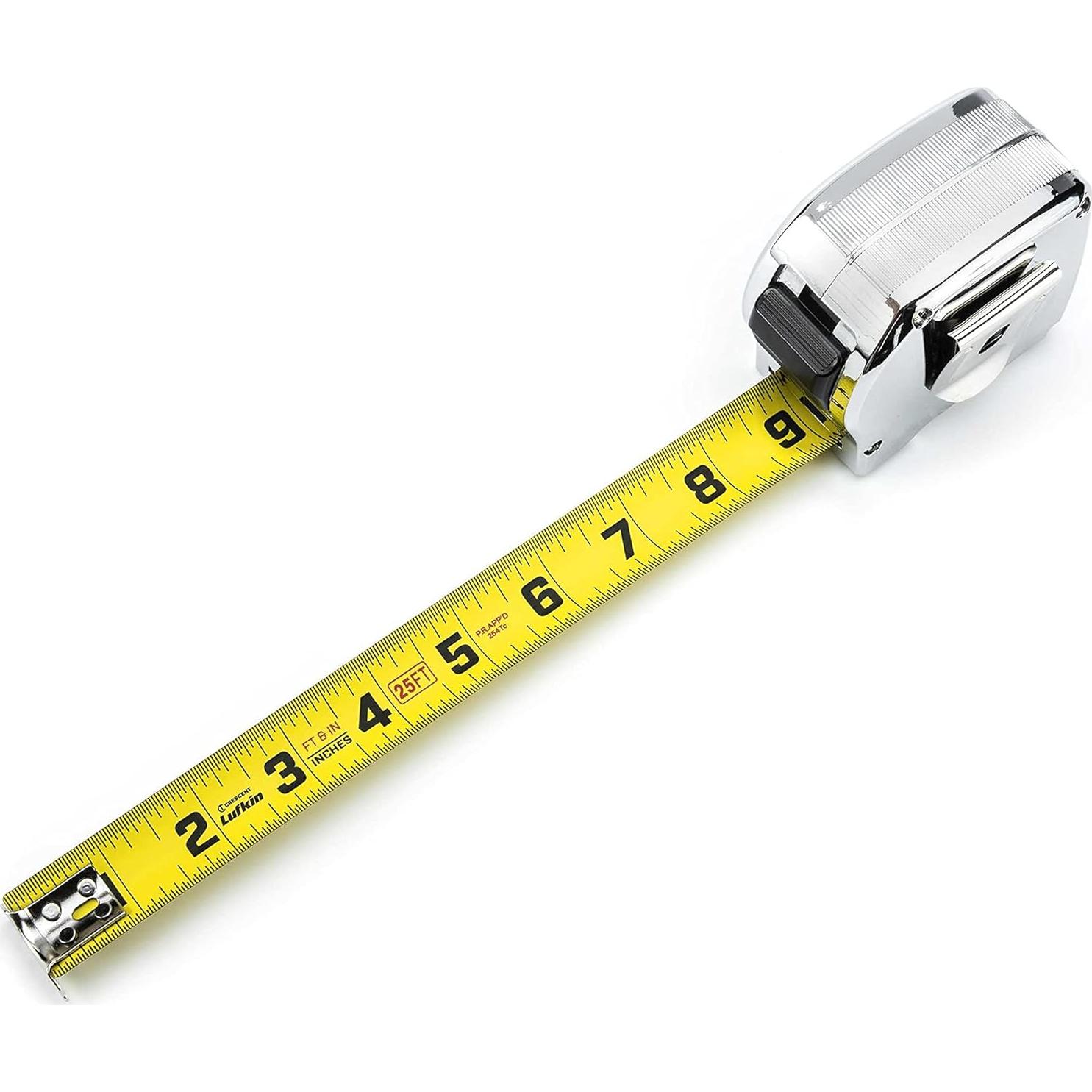 Cinta Métrica Cromada Lufkin 30.48 cm con Caja Amarilla