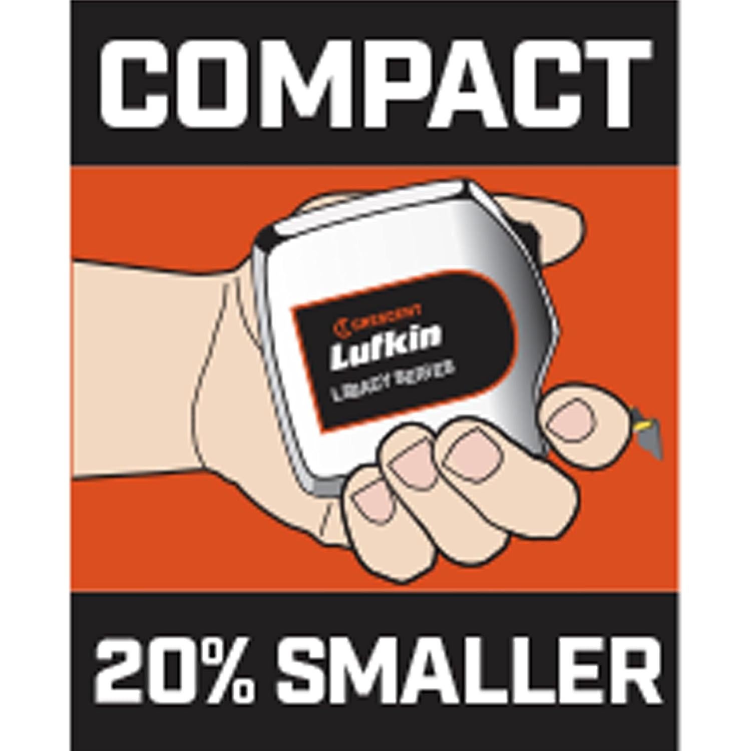 Cinta Métrica Cromada Lufkin 30.48 cm con Caja Amarilla