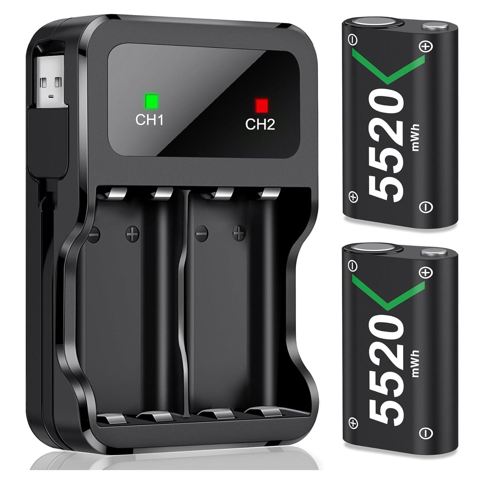 Baterías Recargables DXKK para Xbox One y Series X|S, 2 Pcs