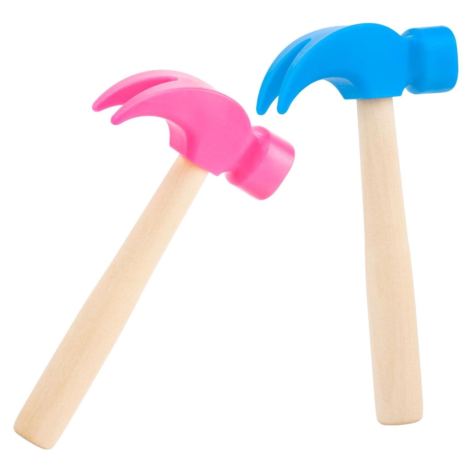 Paquete de 2 Juguetes Martillo de Madera Hxezoc 16.5 cm