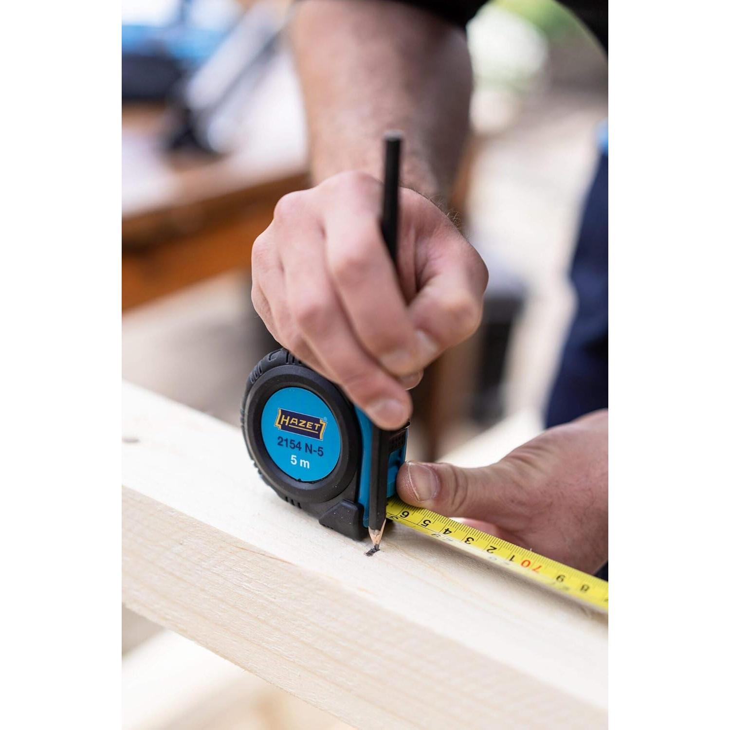 Cinta Métrica HAZET 2154N-5, 5 metros, Resistente y Precisa