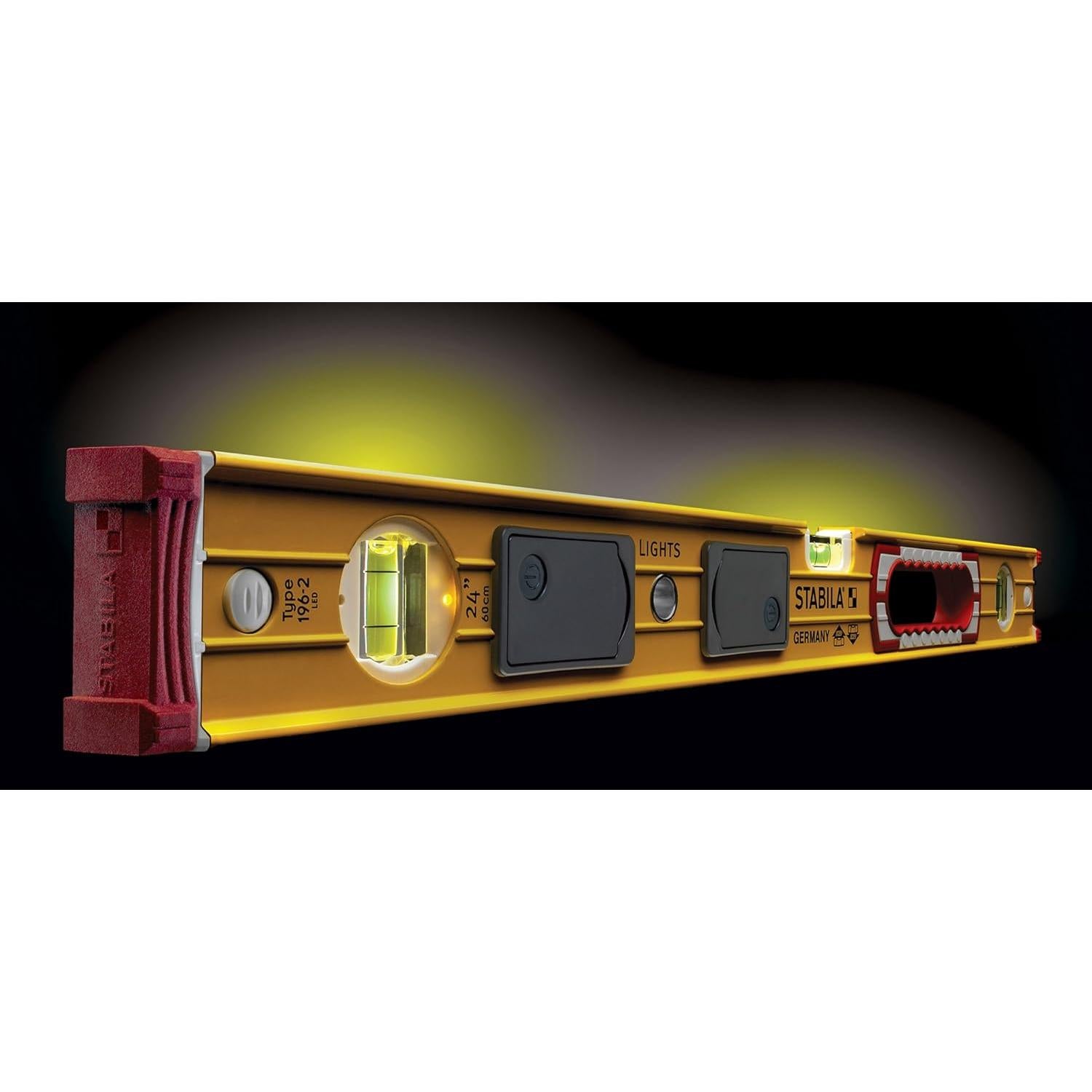 Nivel de burbuja Stabila 39324 LED 61 cm con luces iluminadas