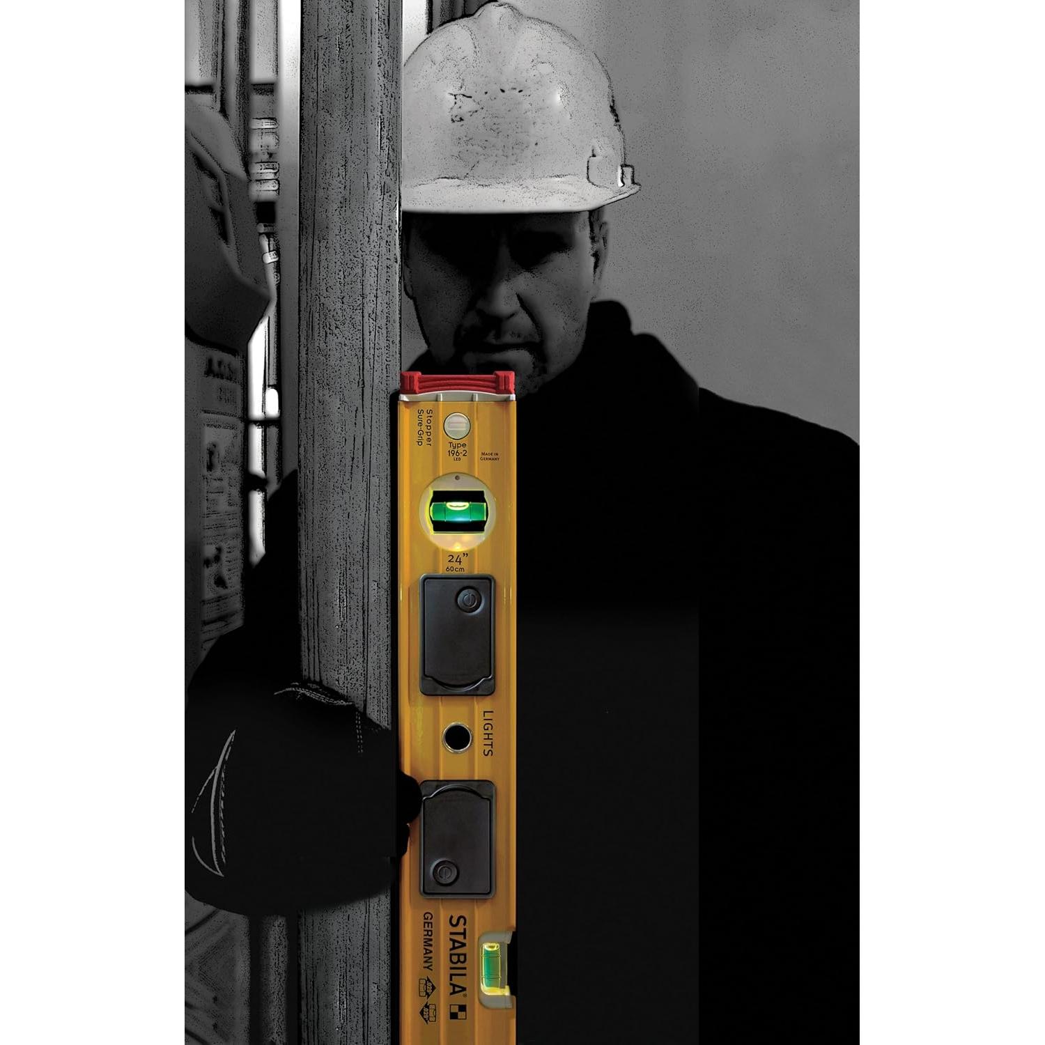 Nivel de burbuja Stabila 39324 LED 61 cm con luces iluminadas