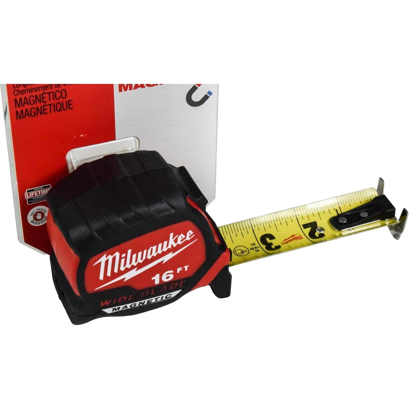 Cinta Métrica Magnética Milwaukee 4.88 m x 3.3 cm Resistente