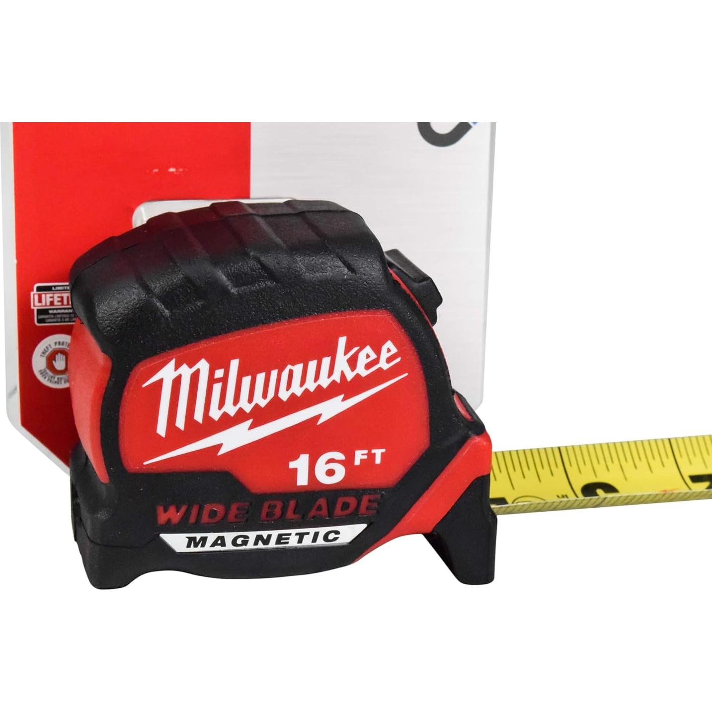 Cinta Métrica Magnética Milwaukee 4.88 m x 3.3 cm Resistente