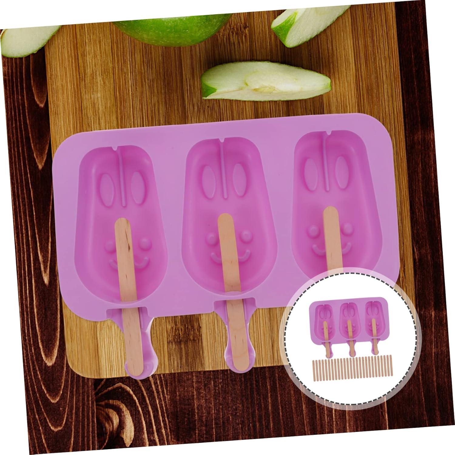 Molde de Hielo de Silicona KICHOUSE Conejo con Tapa y Palitos