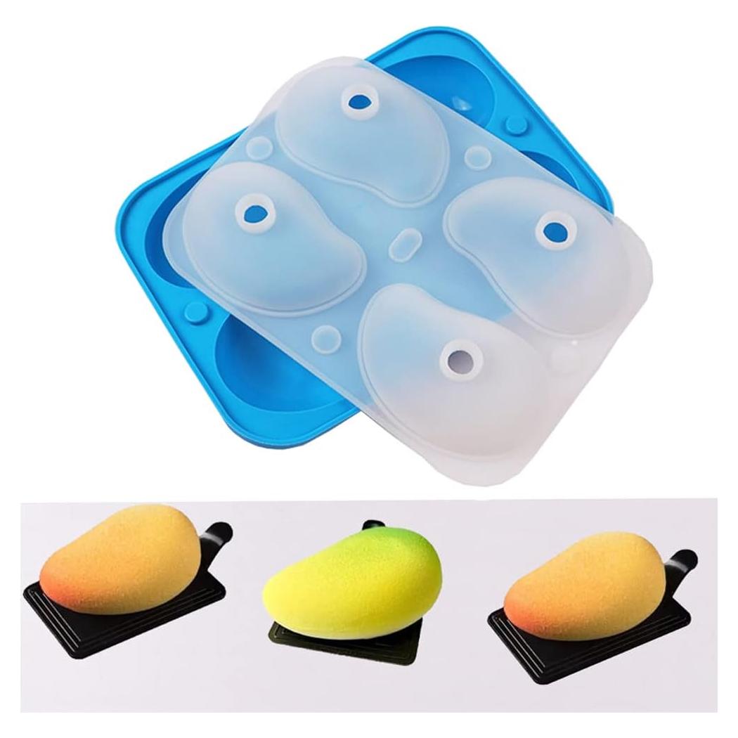 Molde de Silicona 3D ZQWE para Hornear Pasteles - 4 Cavidades