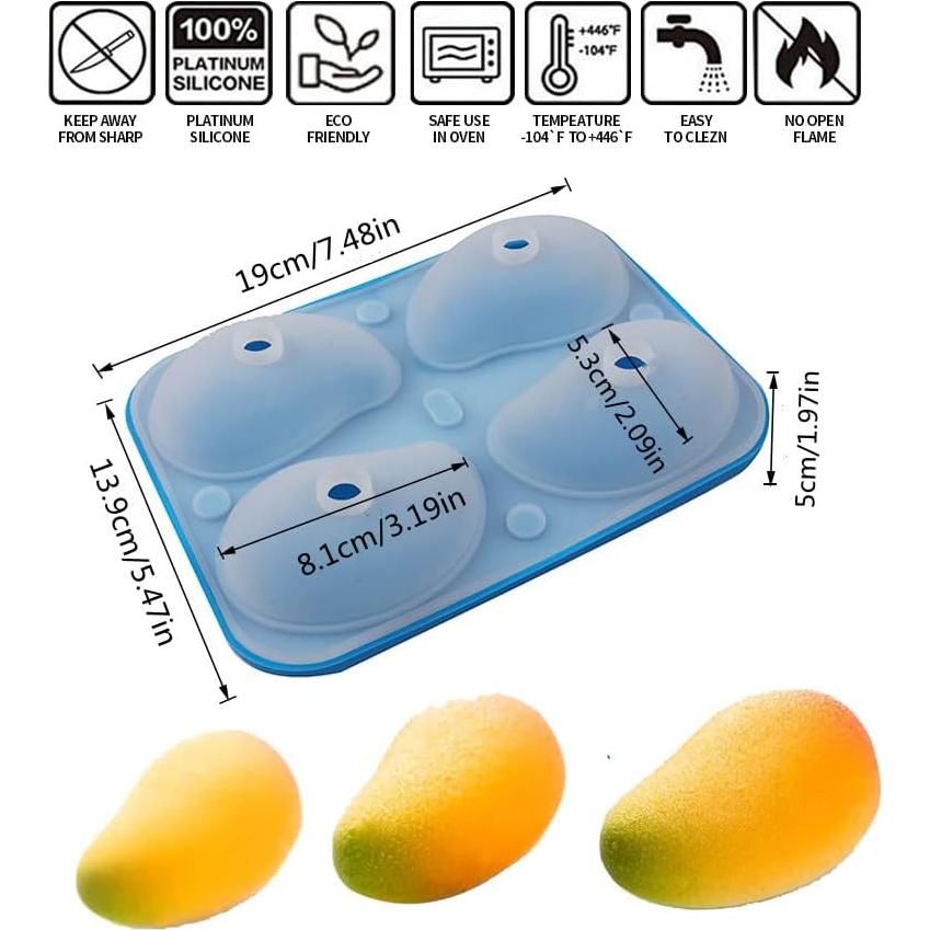 Molde de Silicona 3D ZQWE para Hornear Pasteles - 4 Cavidades