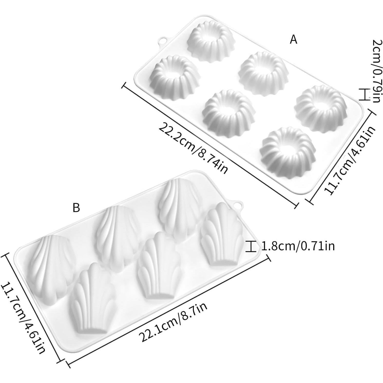 Molde de Silicona Savarin Blanco Jowxsx para Pasteles y Postres
