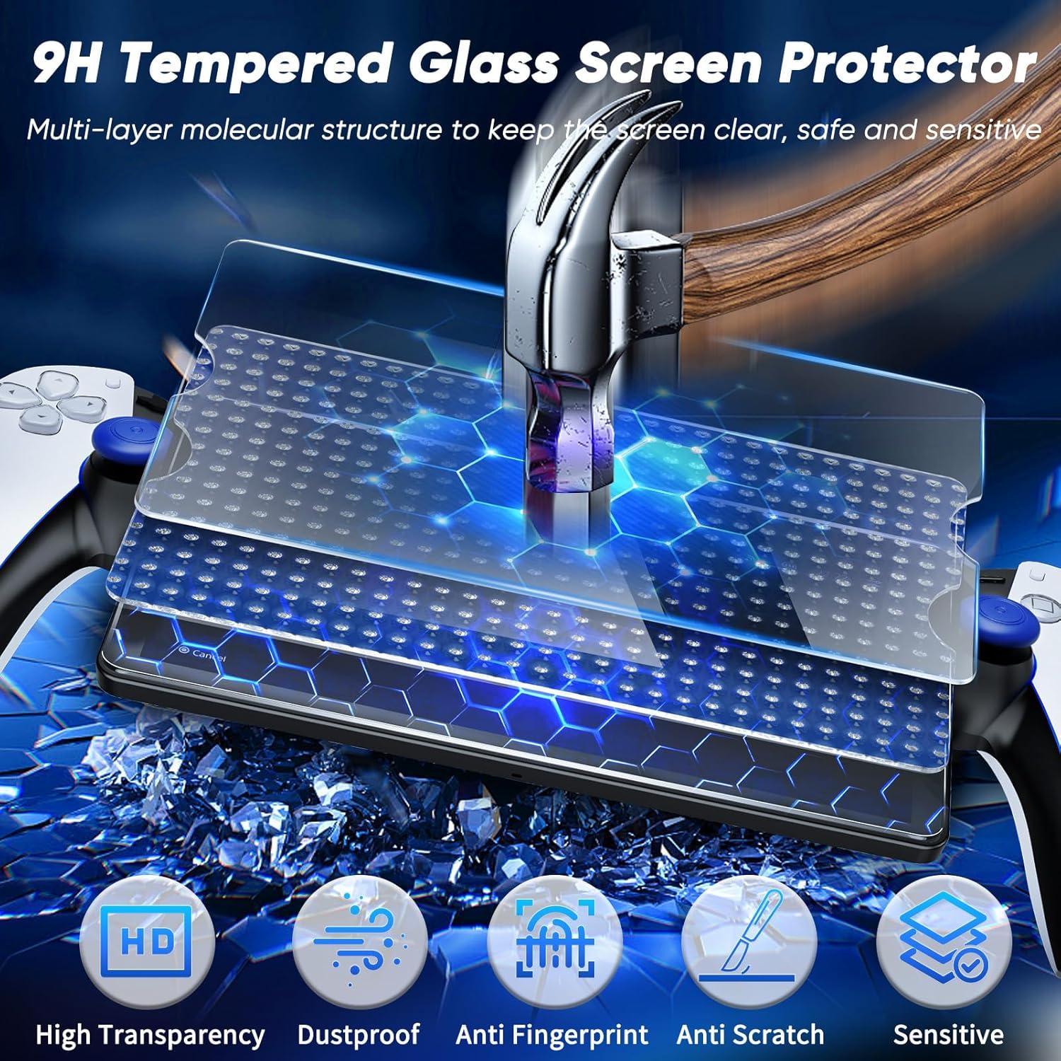 Set 12 en 1 Accesorios Auarte para PS5 Portal Negro