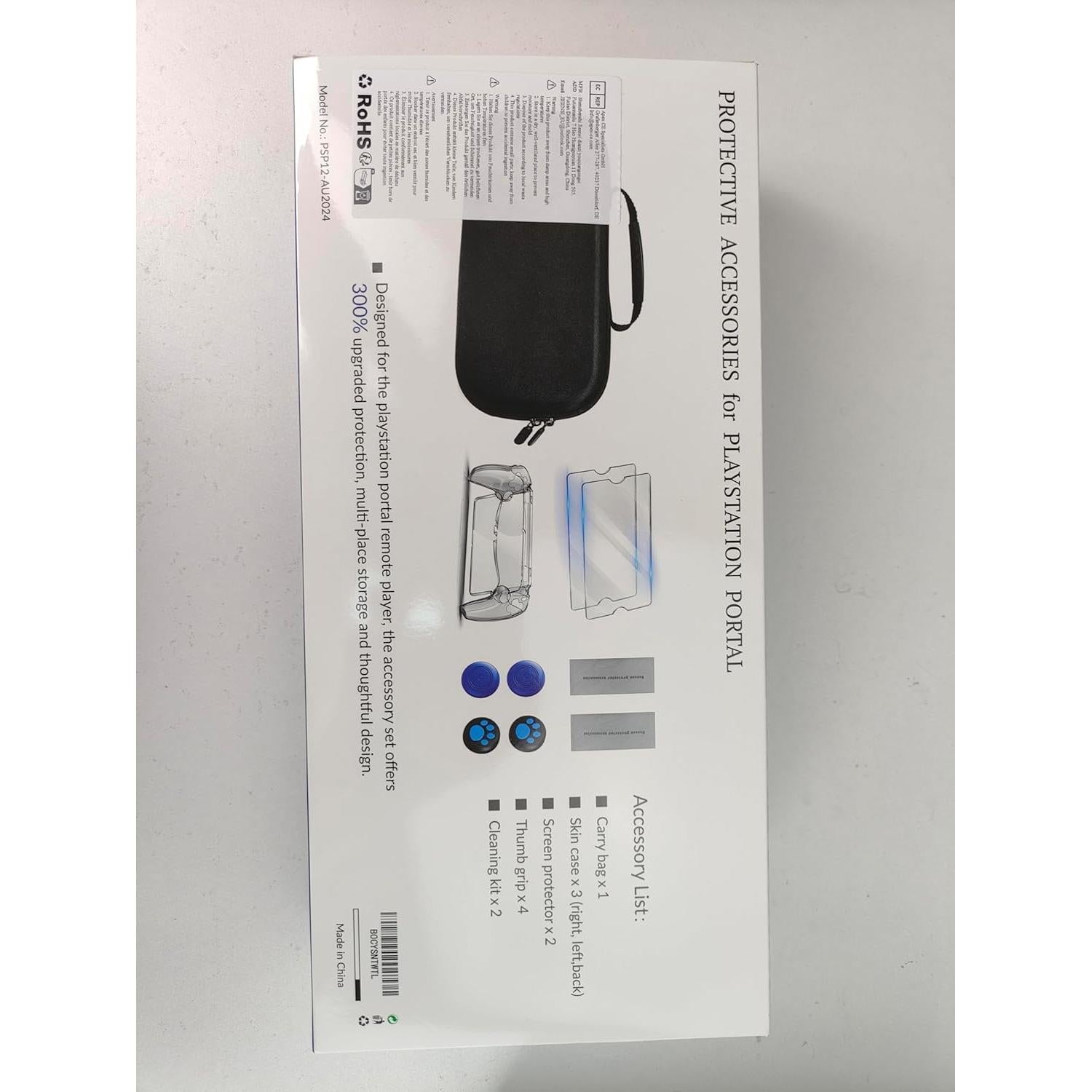 Set 12 en 1 Accesorios Auarte para PS5 Portal Negro