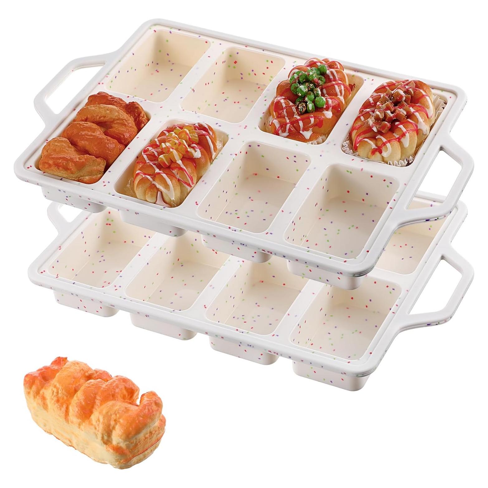 Molde de Silicona Antiadherente Meyeyaia 2 Pcs 8 Cavidades