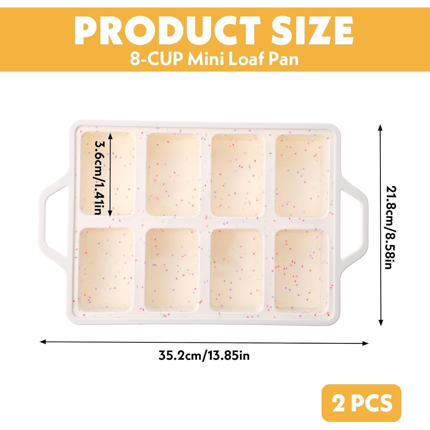 Molde de Silicona Antiadherente Meyeyaia 2 Pcs 8 Cavidades