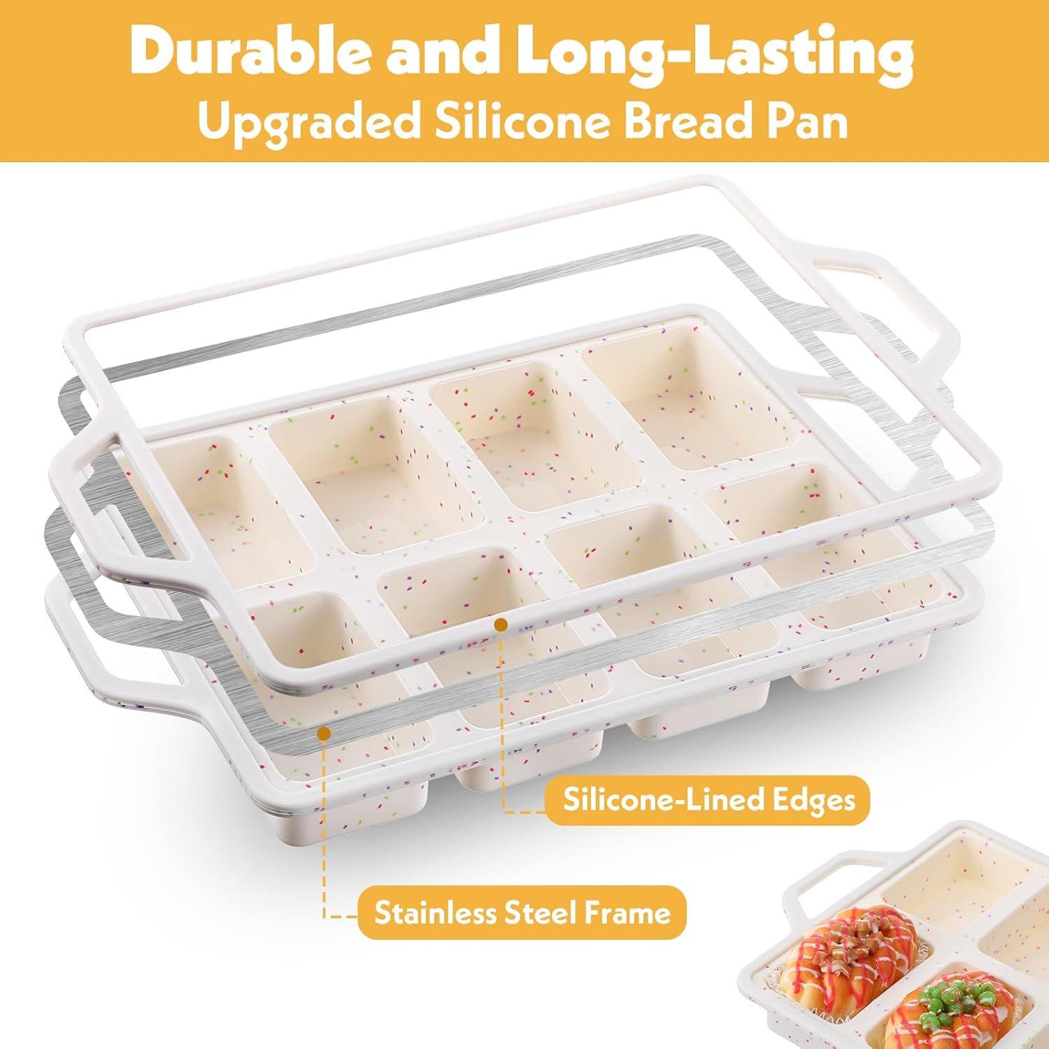 Molde de Silicona Antiadherente Meyeyaia 2 Pcs 8 Cavidades