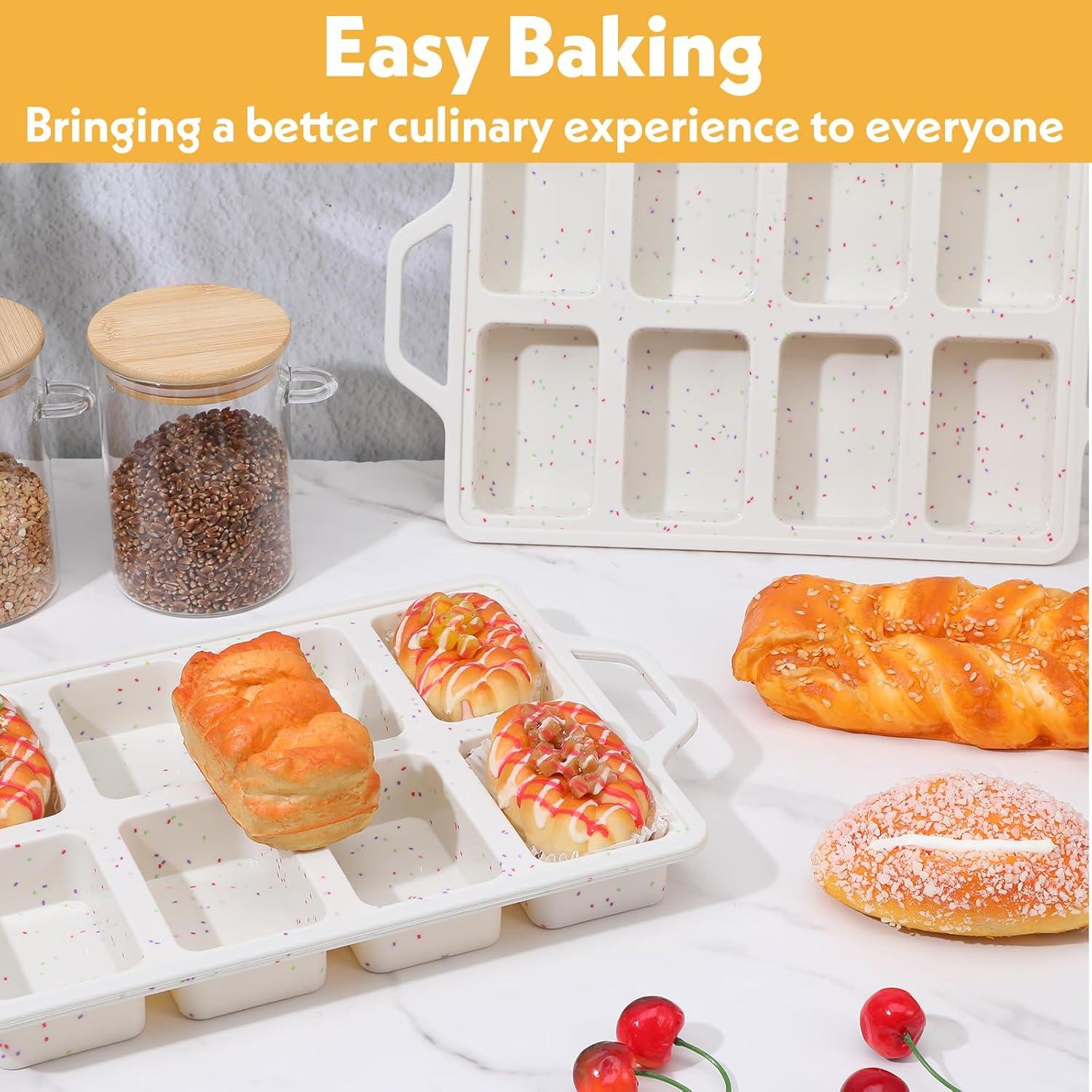 Molde de Silicona Antiadherente Meyeyaia 2 Pcs 8 Cavidades