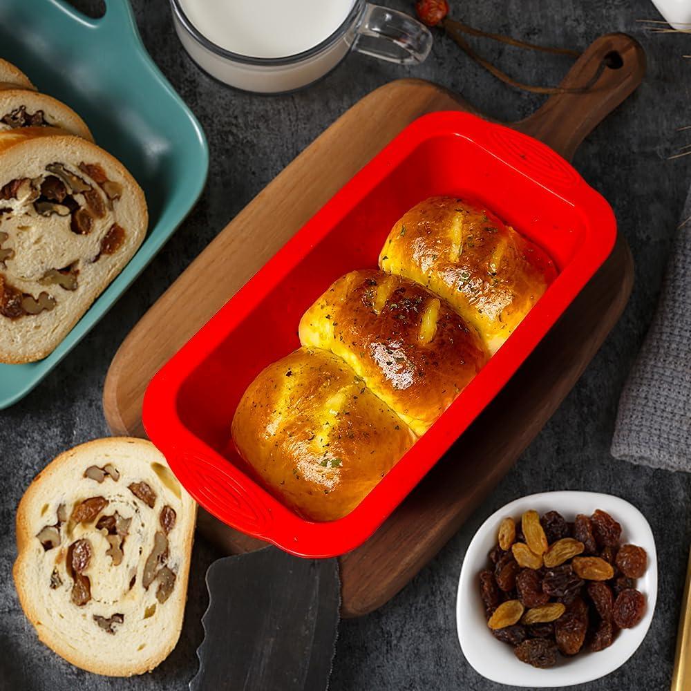 Molde de Pan de Silicona SOV, Set de 2, Antiadherente 25.4x12.7cm