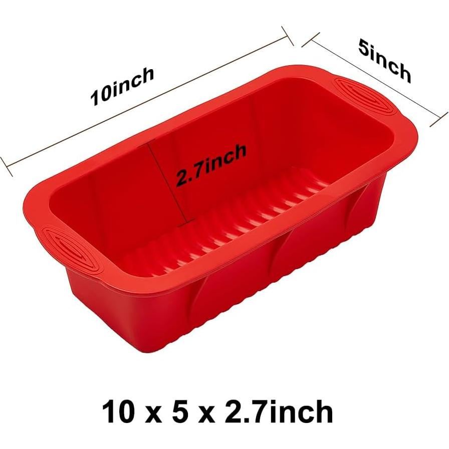 Molde de Pan de Silicona SOV, Set de 2, Antiadherente 25.4x12.7cm