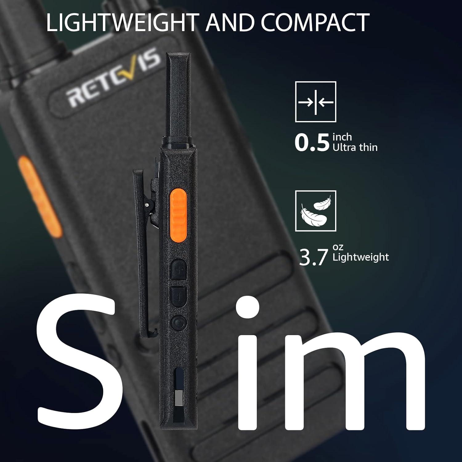 Walkie Talkies Retevis RT22P Recargables 4 Paquete VOX