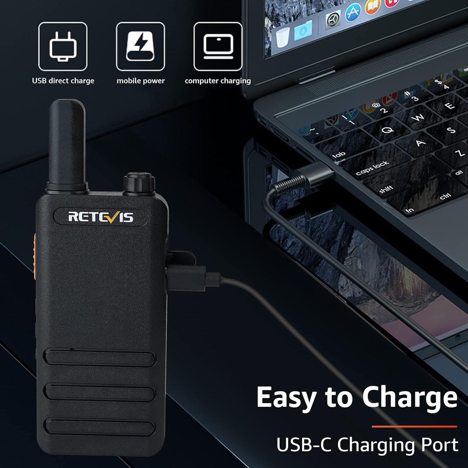 Walkie Talkies Retevis RT22P Recargables 4 Paquete VOX