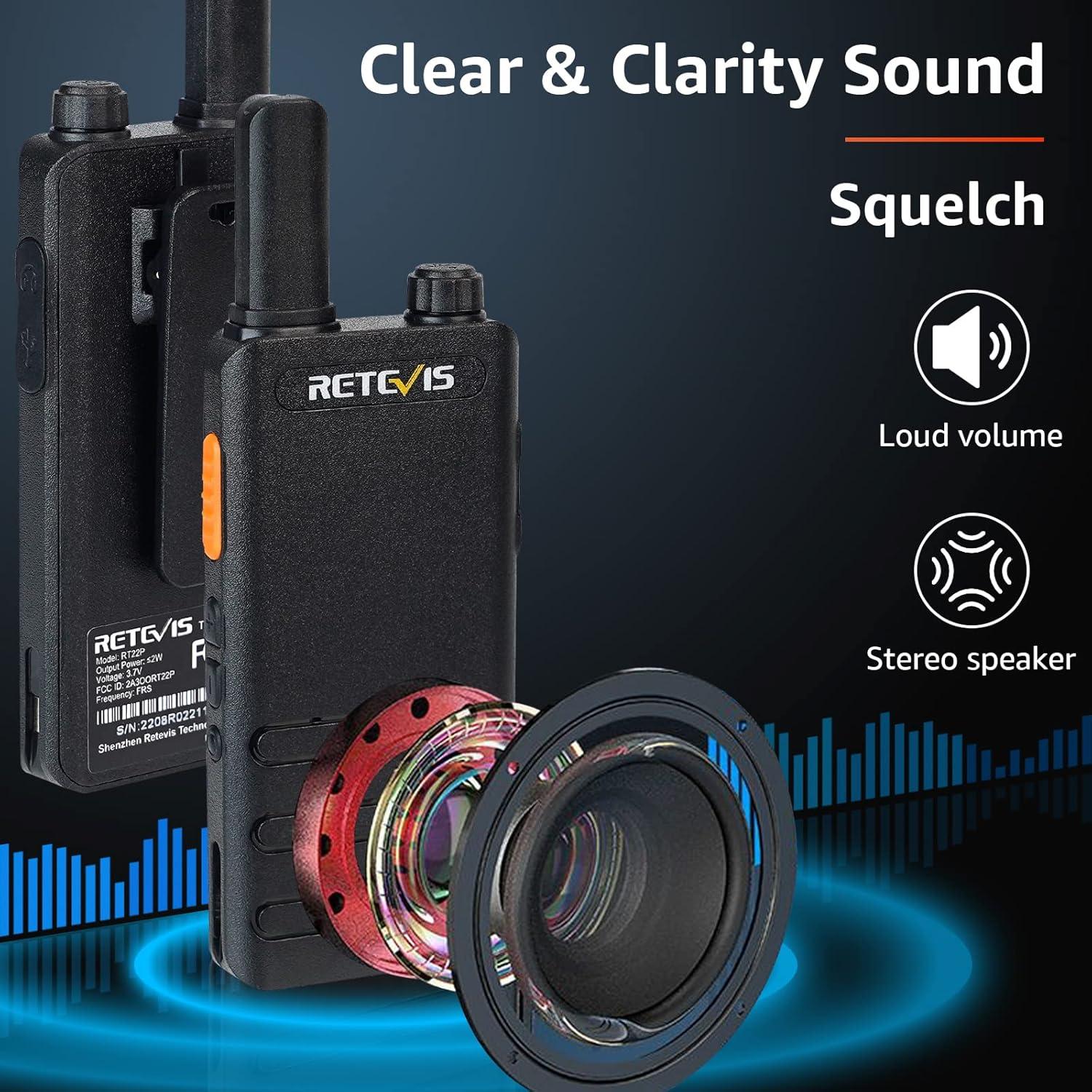 Walkie Talkies Retevis RT22P Recargables 4 Paquete VOX