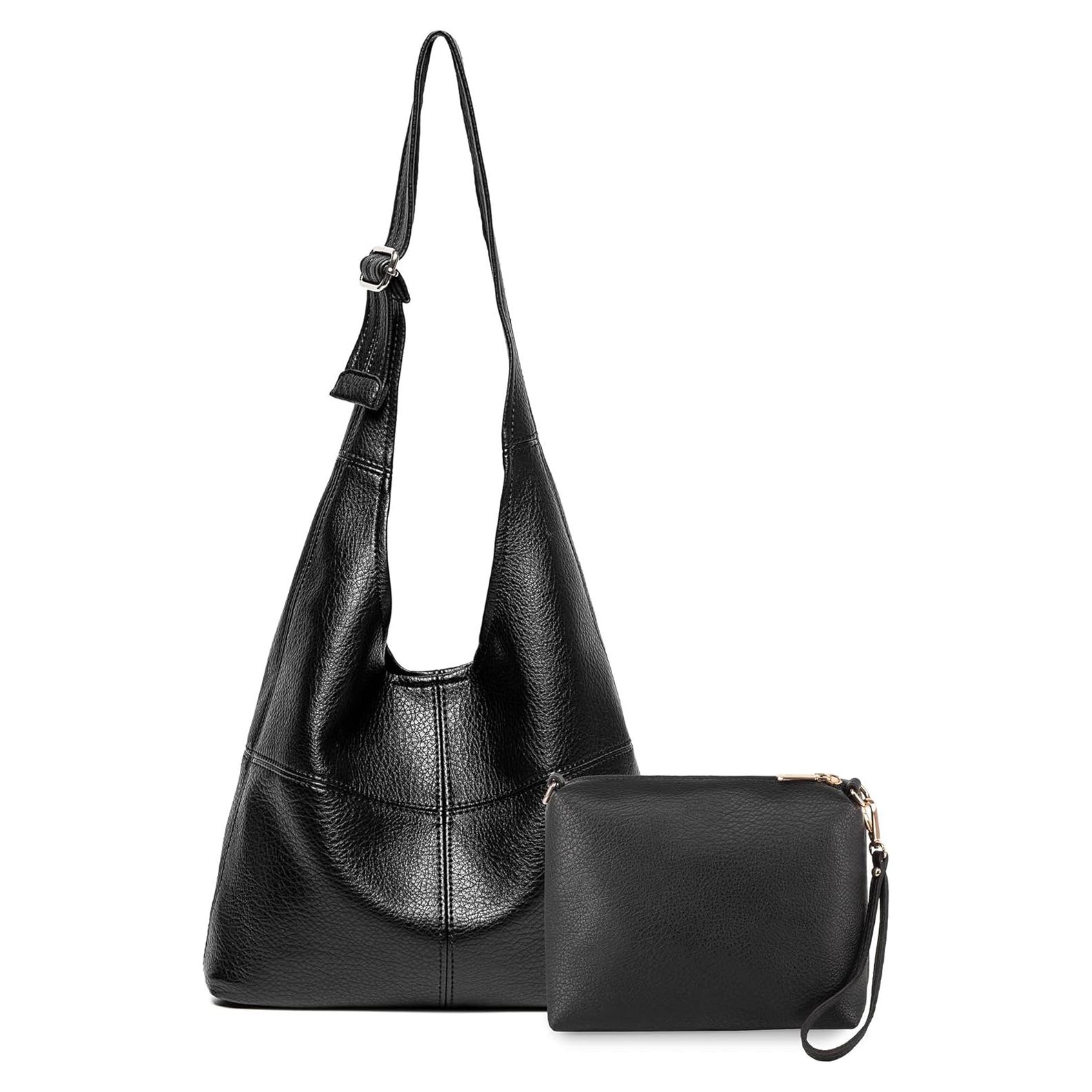 Bolso Hobo Montana West Negro para Mujeres Plegable y Chic